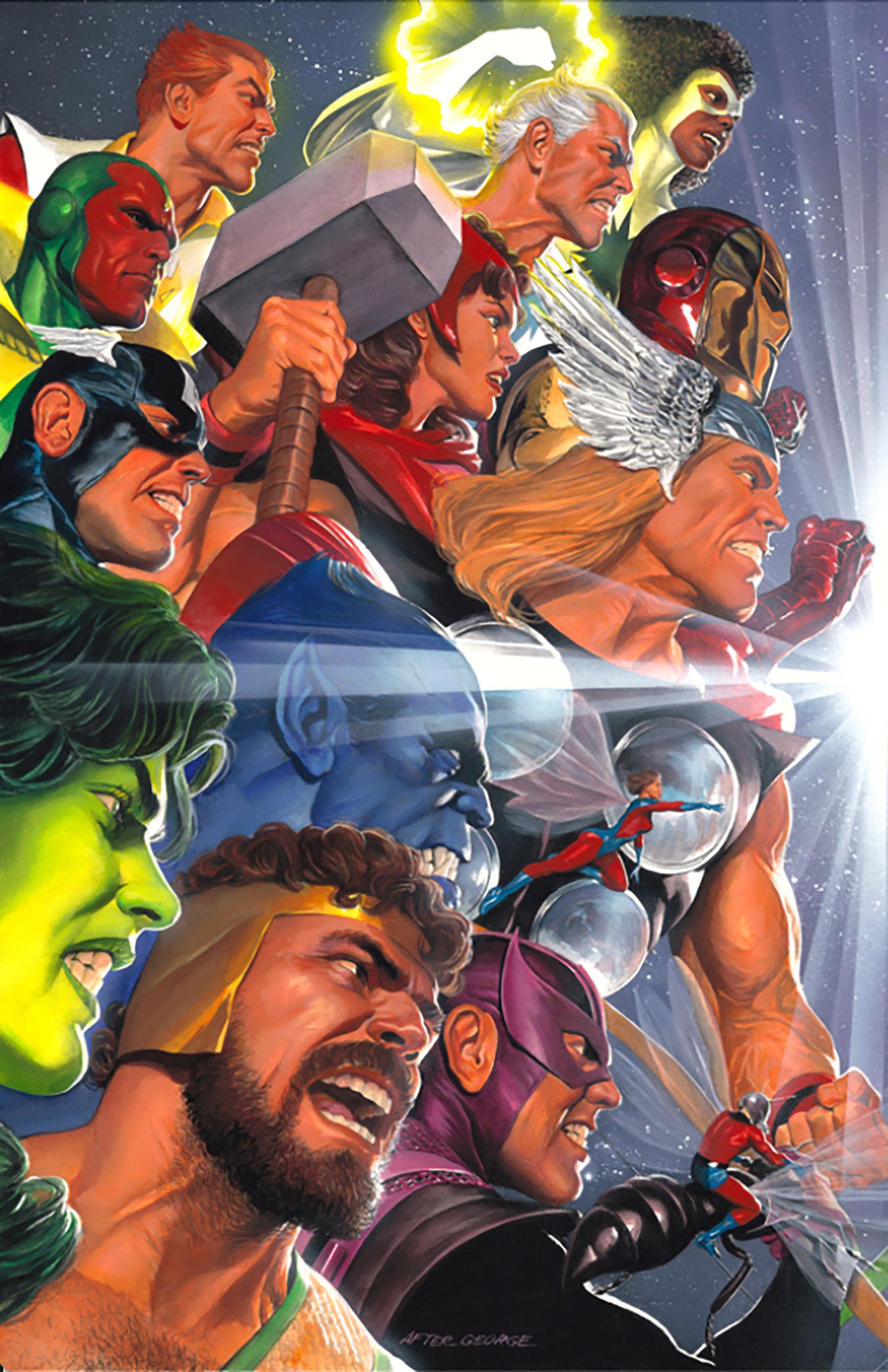JLA/AVENGERS #3 FACSIMILE EDITION ALEX ROSS 2-PART CONNECTING VARIANT A ISBN: 75960621667300341 - FOC DATE: 6/14/26  - Release Date: 7/22/26