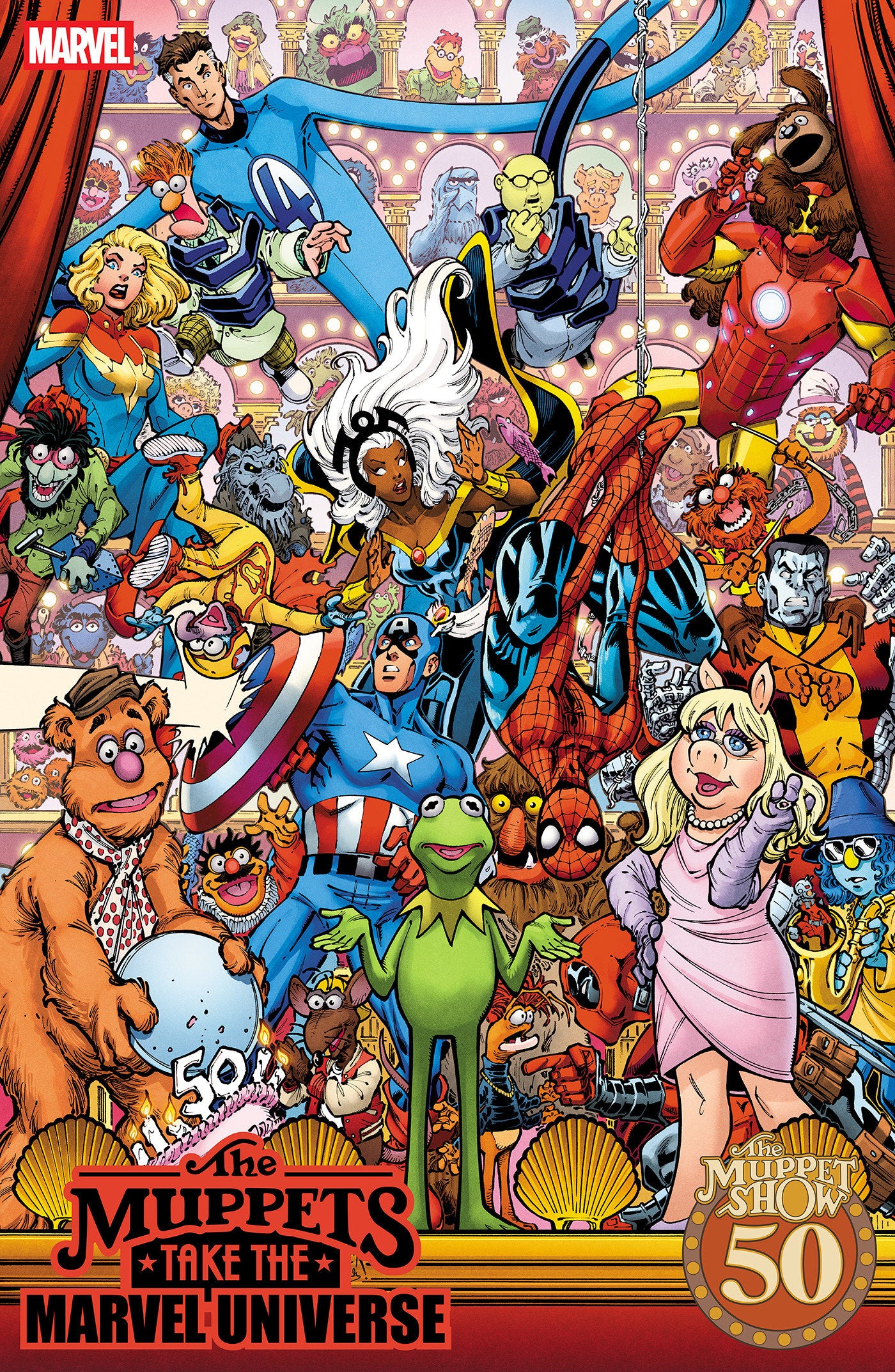 MUPPETS TAKE THE MARVEL UNIVERSE #1 TODD NAUCK MUPPET SHOW HOMAGE VARIANT ISBN: 75960621689500161 - FOC DATE: 8/9/26  - Release Date: 9/23/26