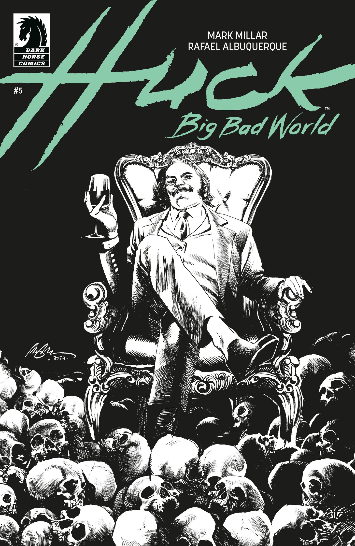 Huck: Big Bad World #5 (CVR B) (B&W) (Rafael Albuquerque) - 10/1/25 - Release Date:  10/1/25