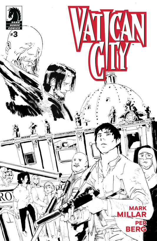 Vatican City #3 (CVR B) (B&W) (Per Berg)  - Release Date:  6/18/25