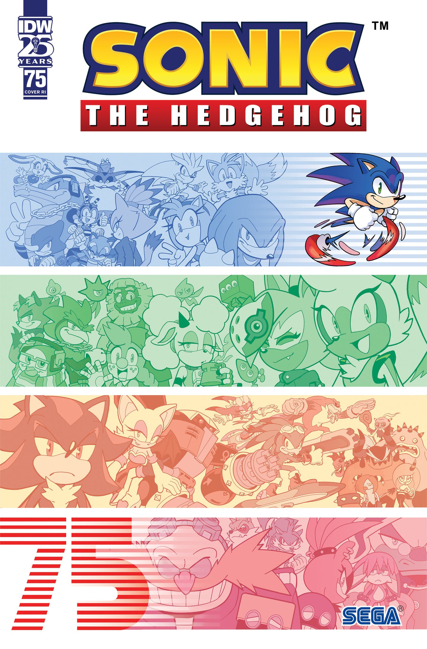 1:25 Sonic the Hedgehog #75 Variant RI (25) (Yardley)  - Release Date:  12/18/24