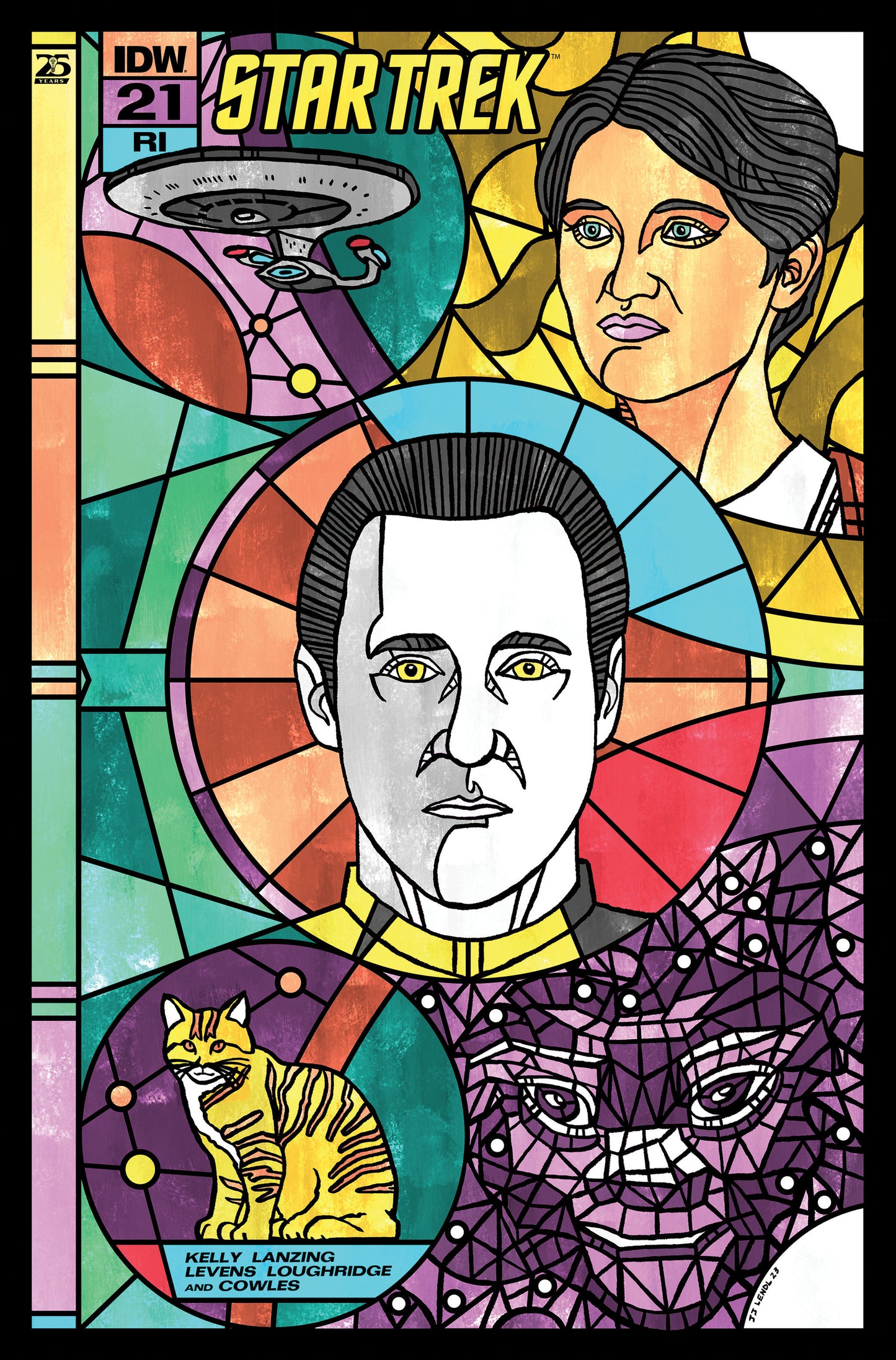 1:10 Star Trek #21 Variant RI (10) (Lendl Connecting Stained Glass Variant) - Release Date:  6/19/24