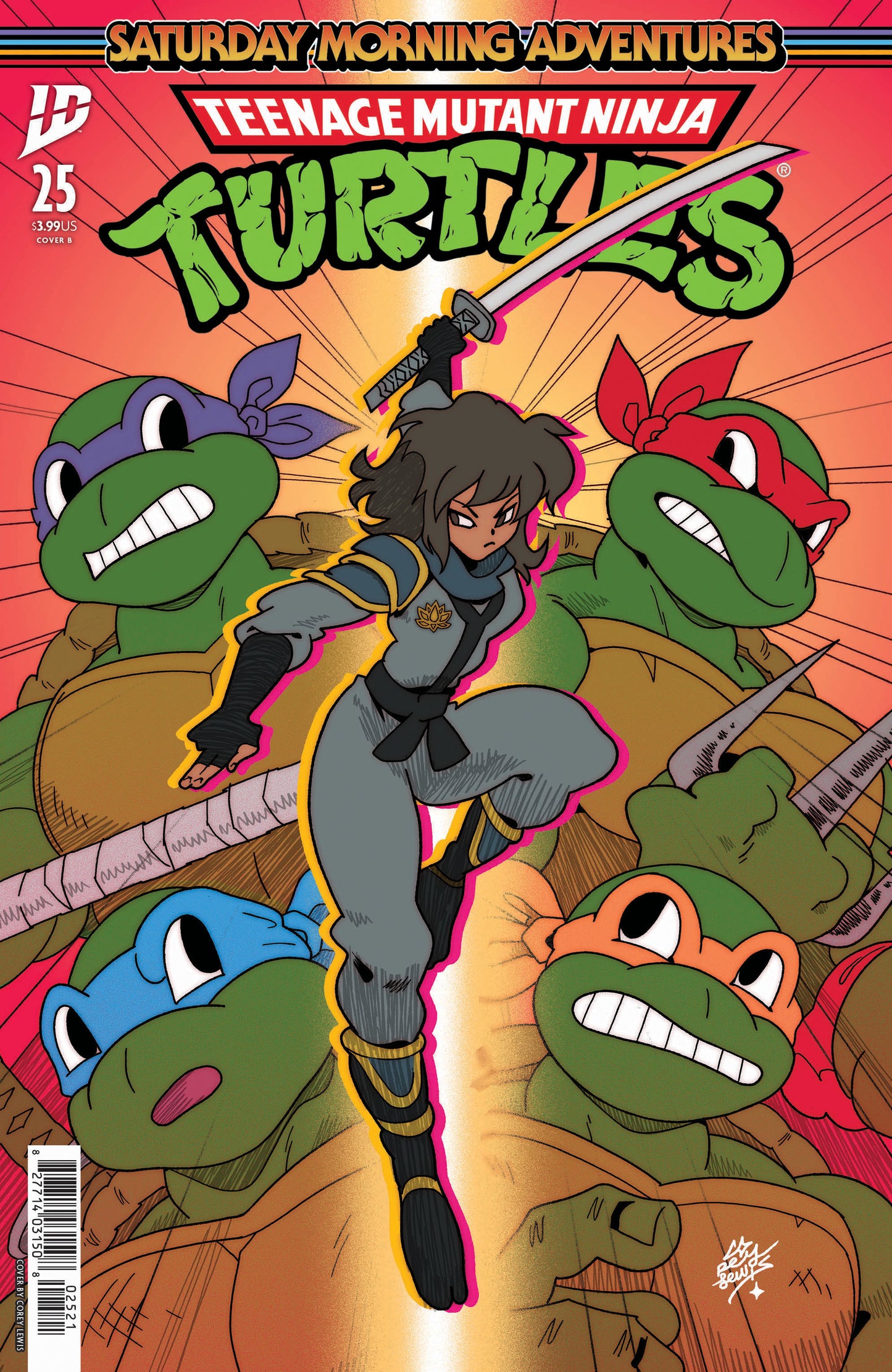 Teenage Mutant Ninja Turtles: Saturday Morning Adventures #25 Variant B (Lewis)  - Release Date:  05/28/2025