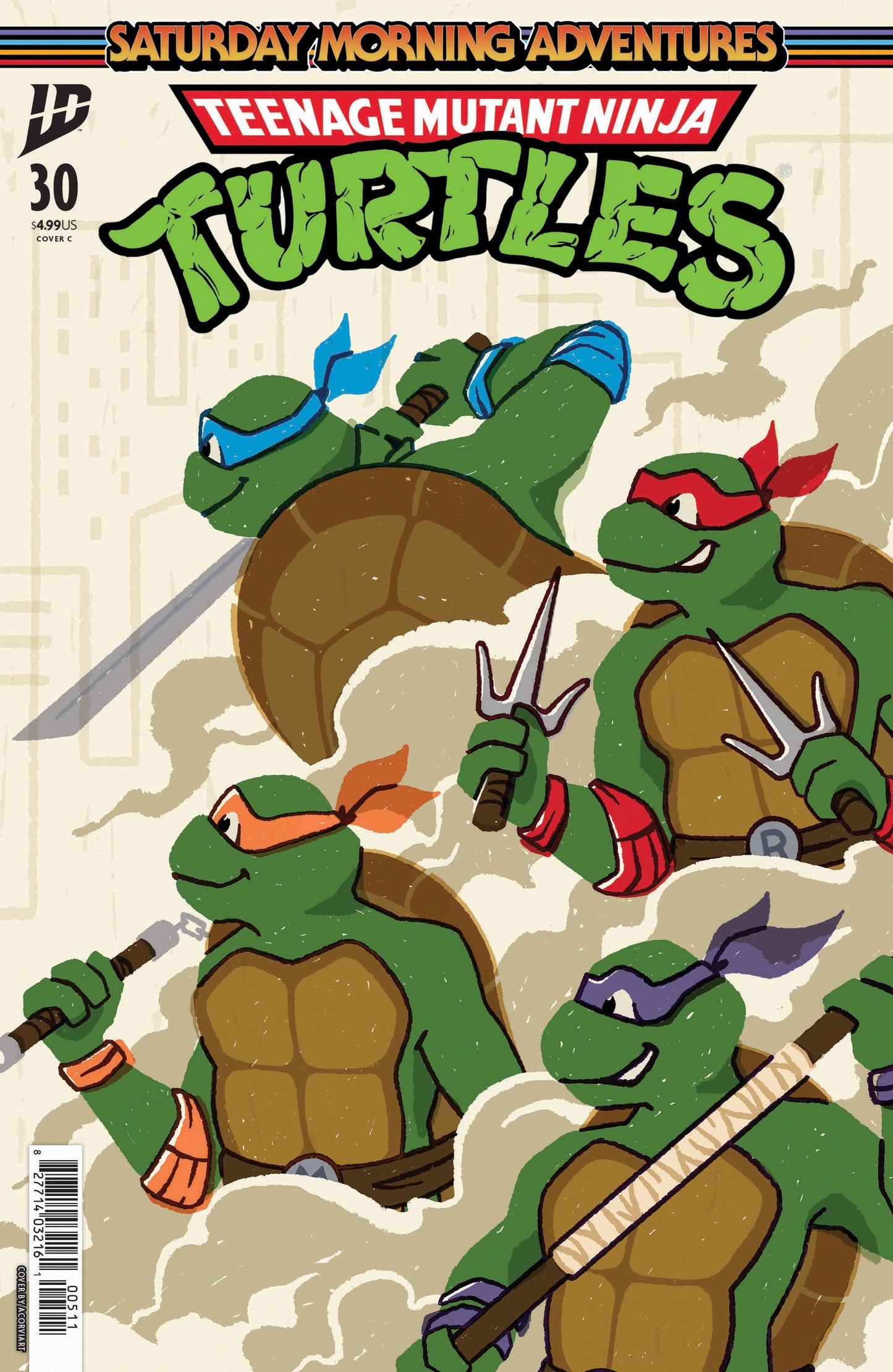 Teenage Mutant Ninja Turtles: Saturday Morning Adventures #30 Variant C (Acorviart) ISBN: 82771403150803031 - Release Date: 10/22/25