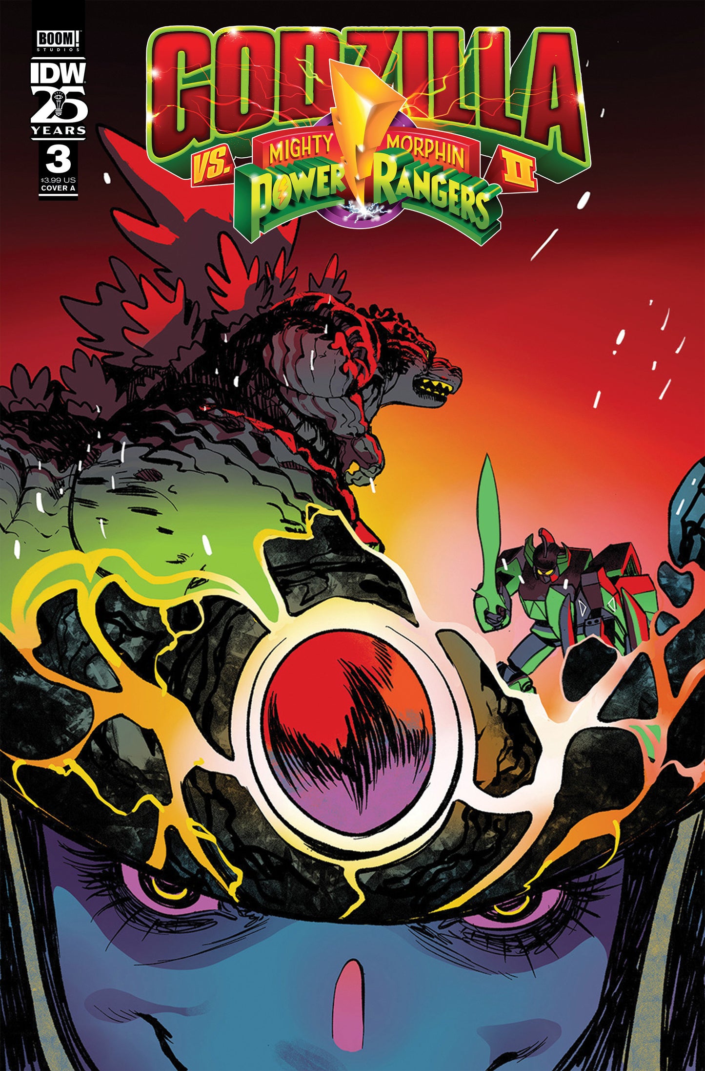 Godzilla Vs. The Mighty Morphin Power Rangers II #3 Cover A (Rivas) - Release Date:  6/26/24