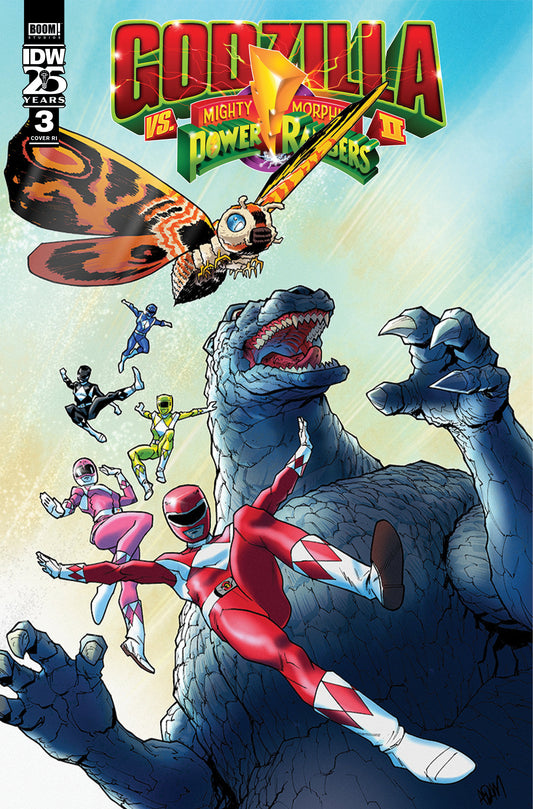1:10 Godzilla Vs. The Mighty Morphin Power Rangers II #3 Variant RI (10) (Gorham) - Release Date:  6/26/24
