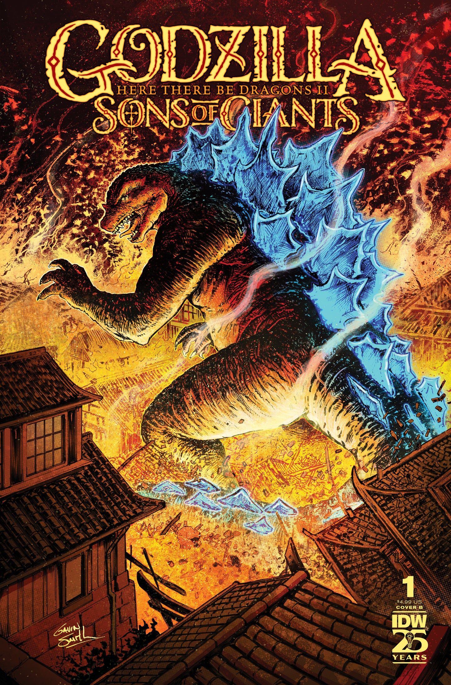 Godzilla: Here There Be Dragons II--Sons of Giants #1 Variant B (Smith) - Release Date:  6/26/24