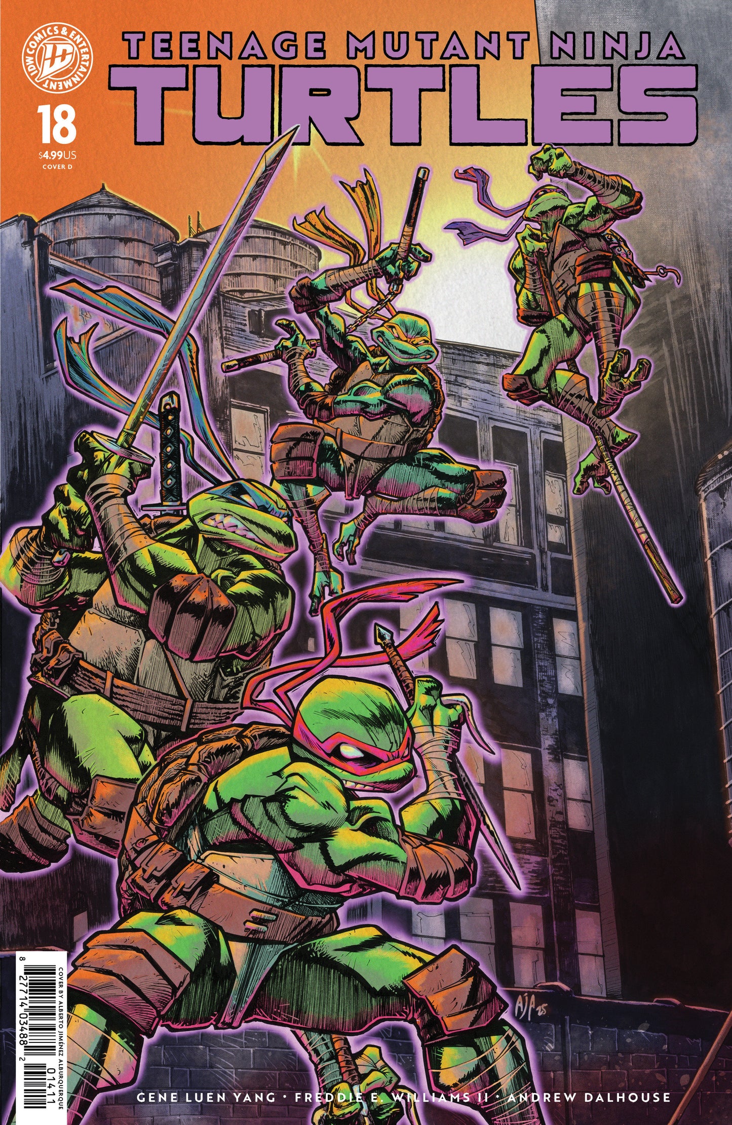 Teenage Mutant Ninja Turtles #18 Variant D (Jiménez Alburquerque) ISBN: 82771403315101841 - FOC DATE: 4/5/26  - Release Date: 5/13/26