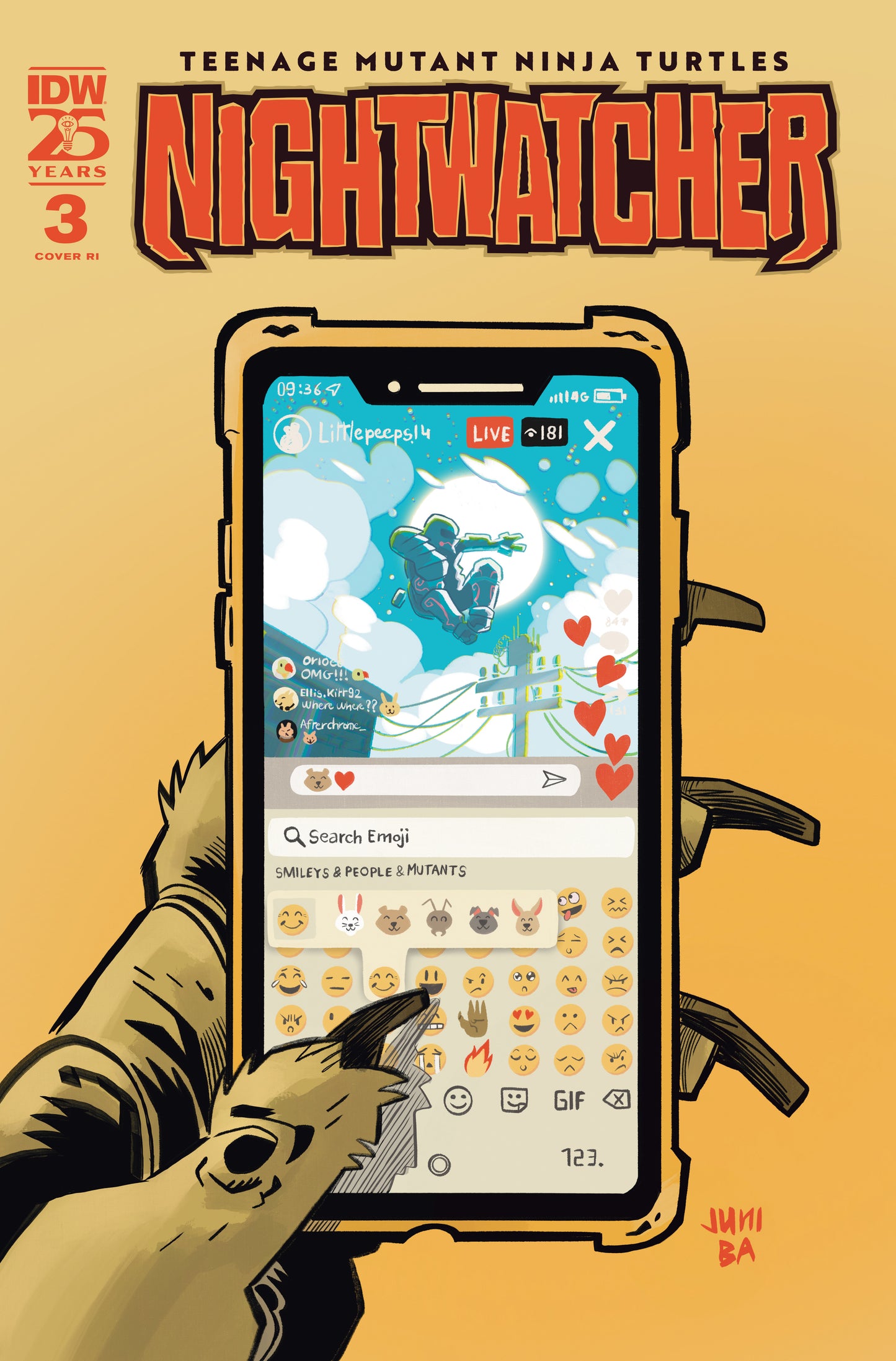 1:10 Teenage Mutant Ninja Turtles: Nightwatcher #3 Variant RI (10) (Ba)  - Release Date:  11/06/2024
