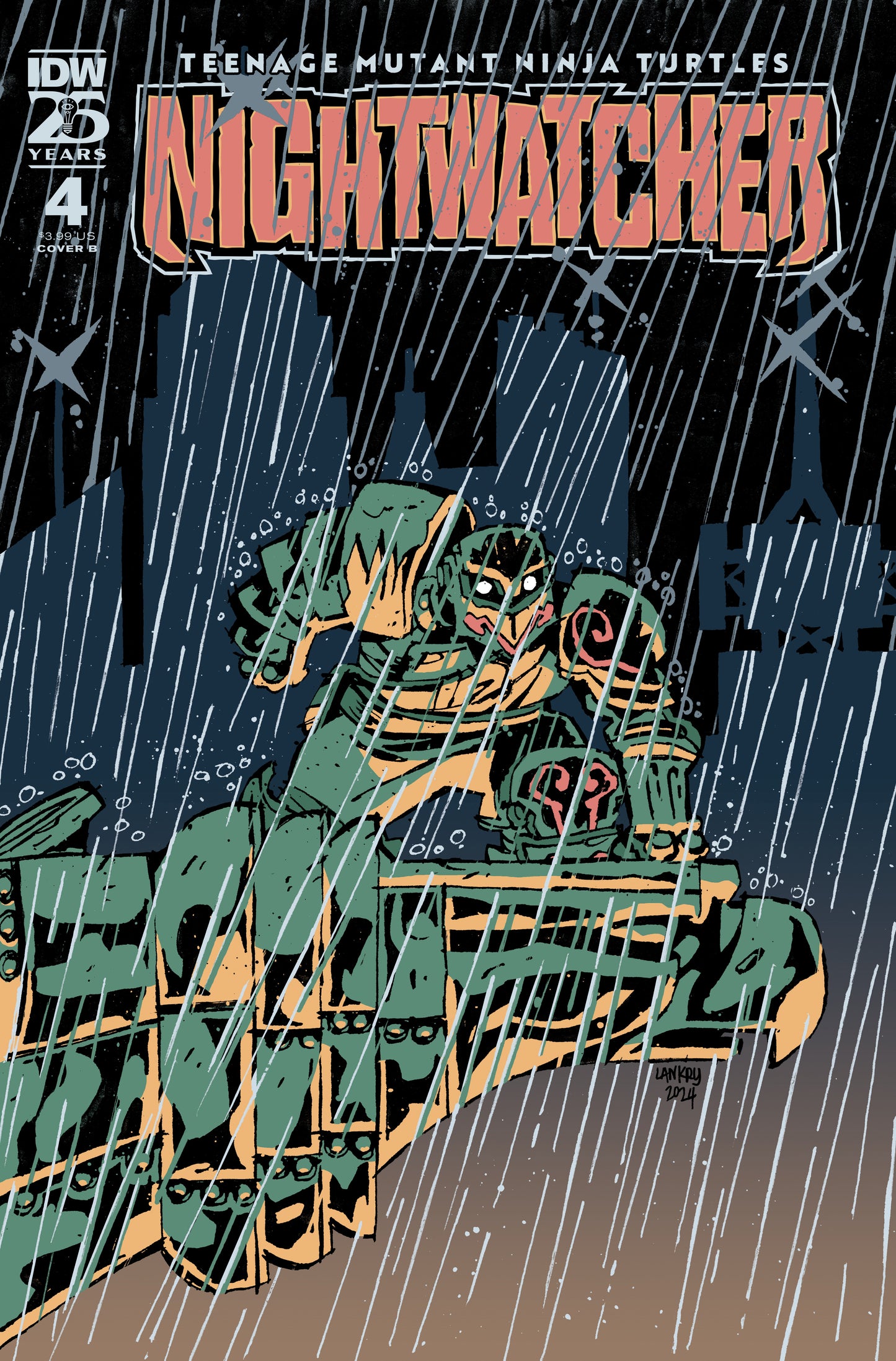 Teenage Mutant Ninja Turtles: Nightwatcher #4 Variant B (Lankry)  - Release Date:  12/4/24