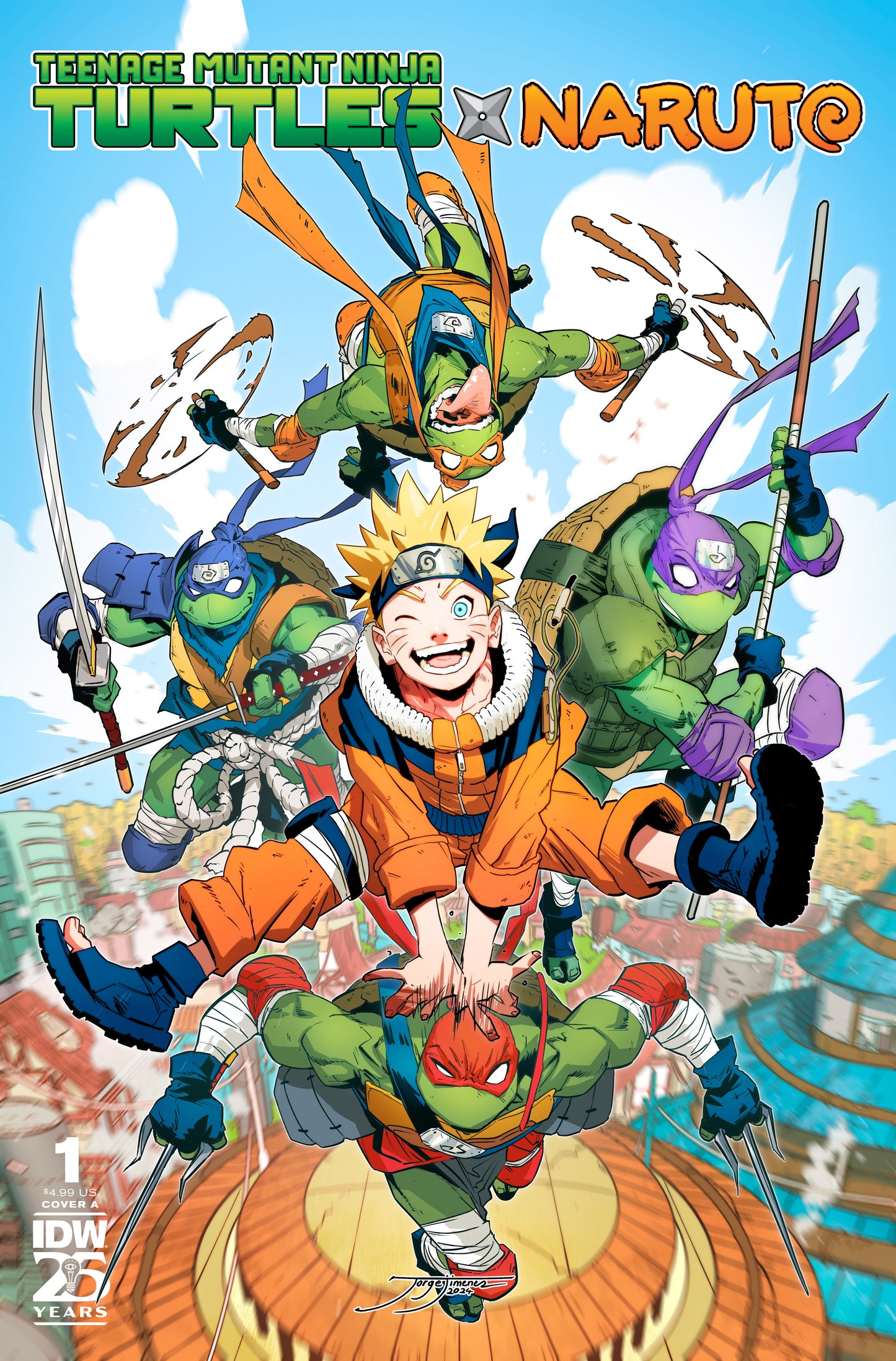 Teenage Mutant Ninja Turtles x Naruto #1 Cover A (Jiménez)  - Release Date:  11/20/24