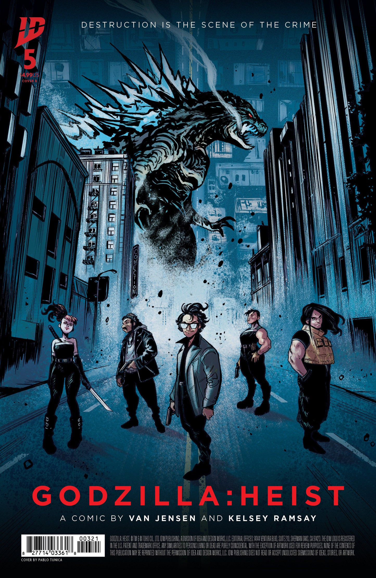 Godzilla: Heist #5 Variant B (Tunica Movie Poster Variant)  - Release Date:  7/2/25