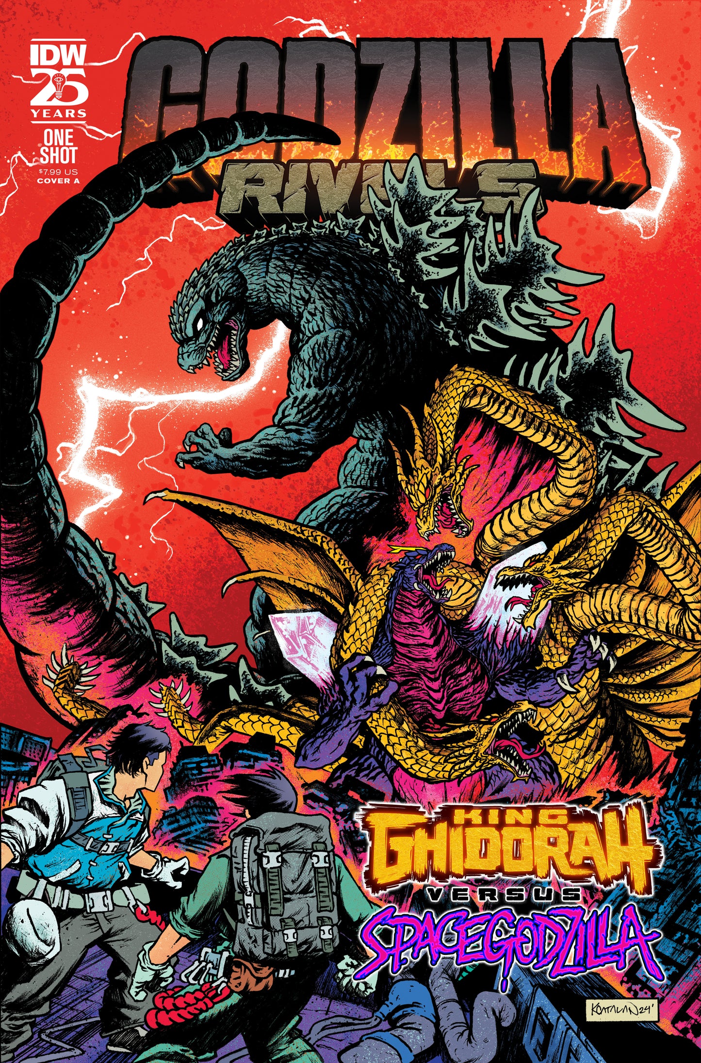 Godzilla Rivals: King Ghidorah Vs. SpaceGodzilla Cover A (Catalan)  - Release Date:  11/20/24