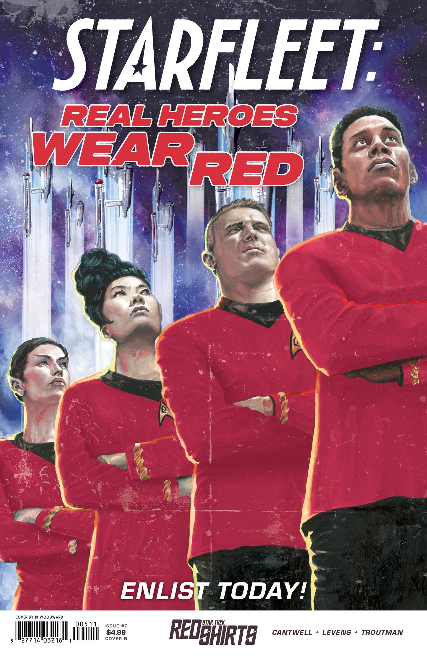 Star Trek: Red Shirts #3 Variant B (Woodward Federation Recruitment) - 10/1/25 - Release Date:  10/1/25