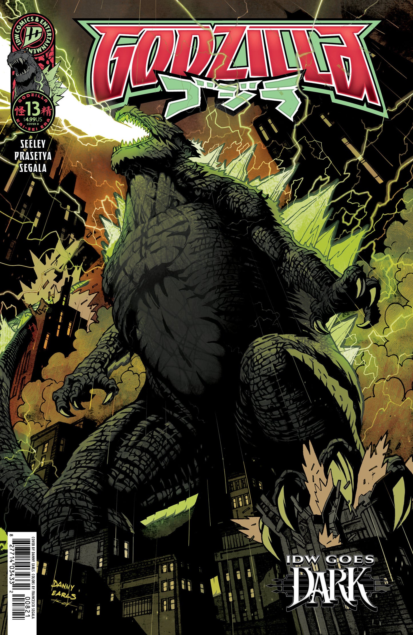 Godzilla [Kai-Sei Era] #13 Variant D (Earls IDW Goes Dark Variant) ISBN: 82771403433201351 - FOC DATE: 8/23/26  - Release Date: 10/7/26