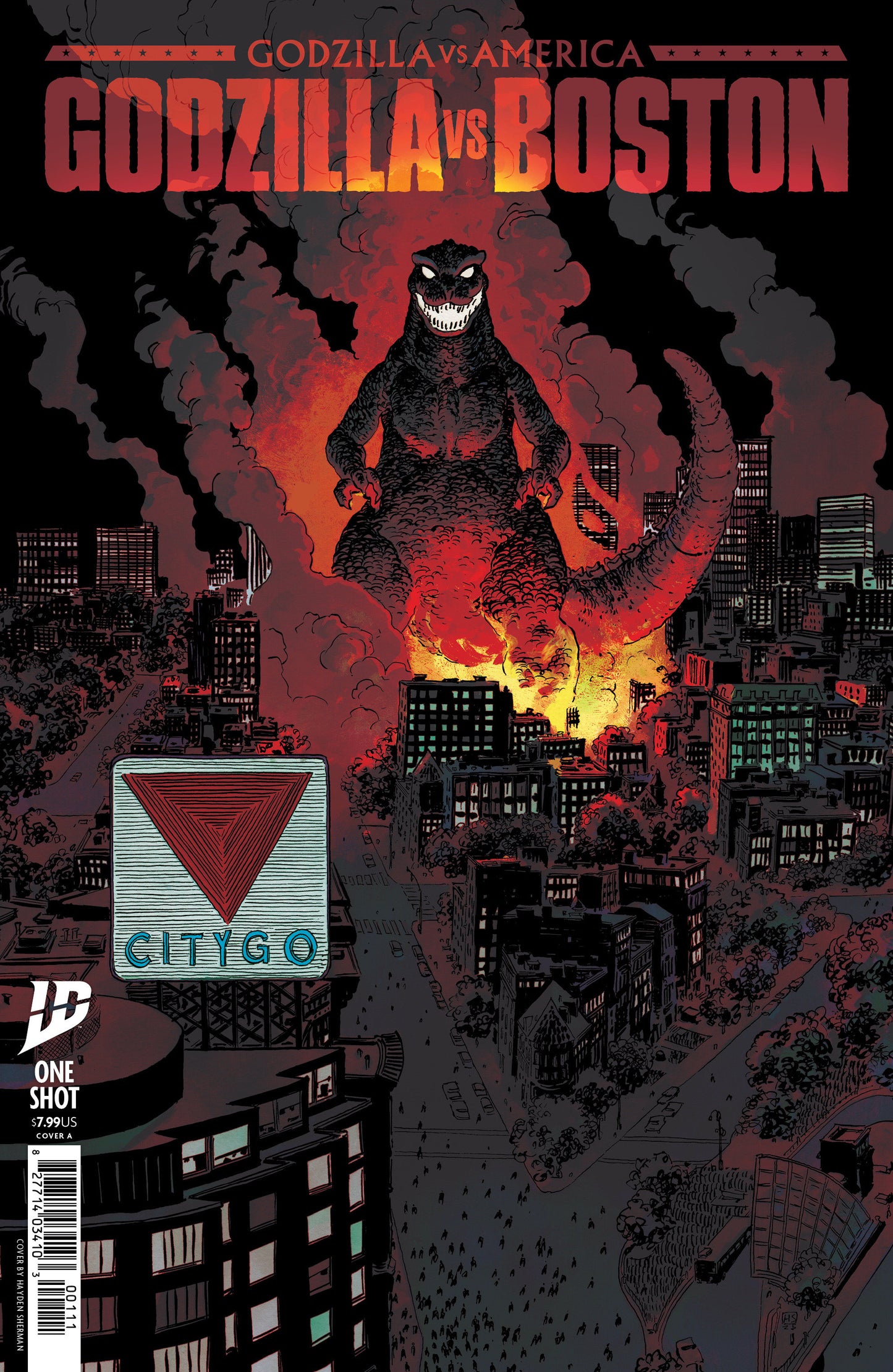 Godzilla Vs. America: Boston Cover A (Sherman) - ISBN: 82771403440000111 - Release Date:  7/30/25