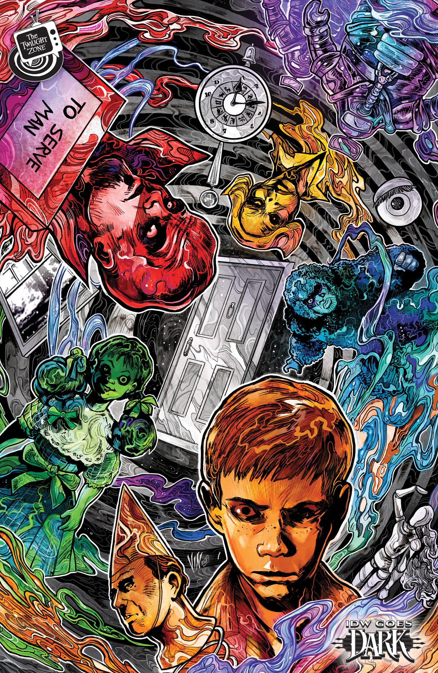 The Twilight Zone #11 Variant C (Riccardi IDW Goes Dark Variant) ISBN: 82771403461501131 - FOC DATE: 9/13/26  - Release Date: 10/21/26