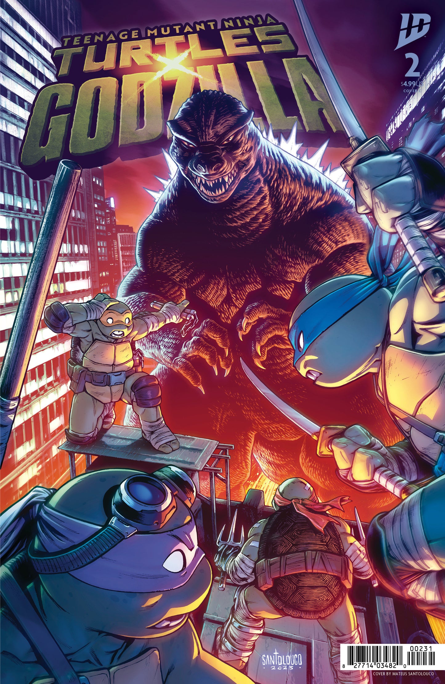 Teenage Mutant Ninja Turtles x Godzilla #2 Variant C (Santolouco) ISBN: 82771403482000231 - Release Date: 1/7/26