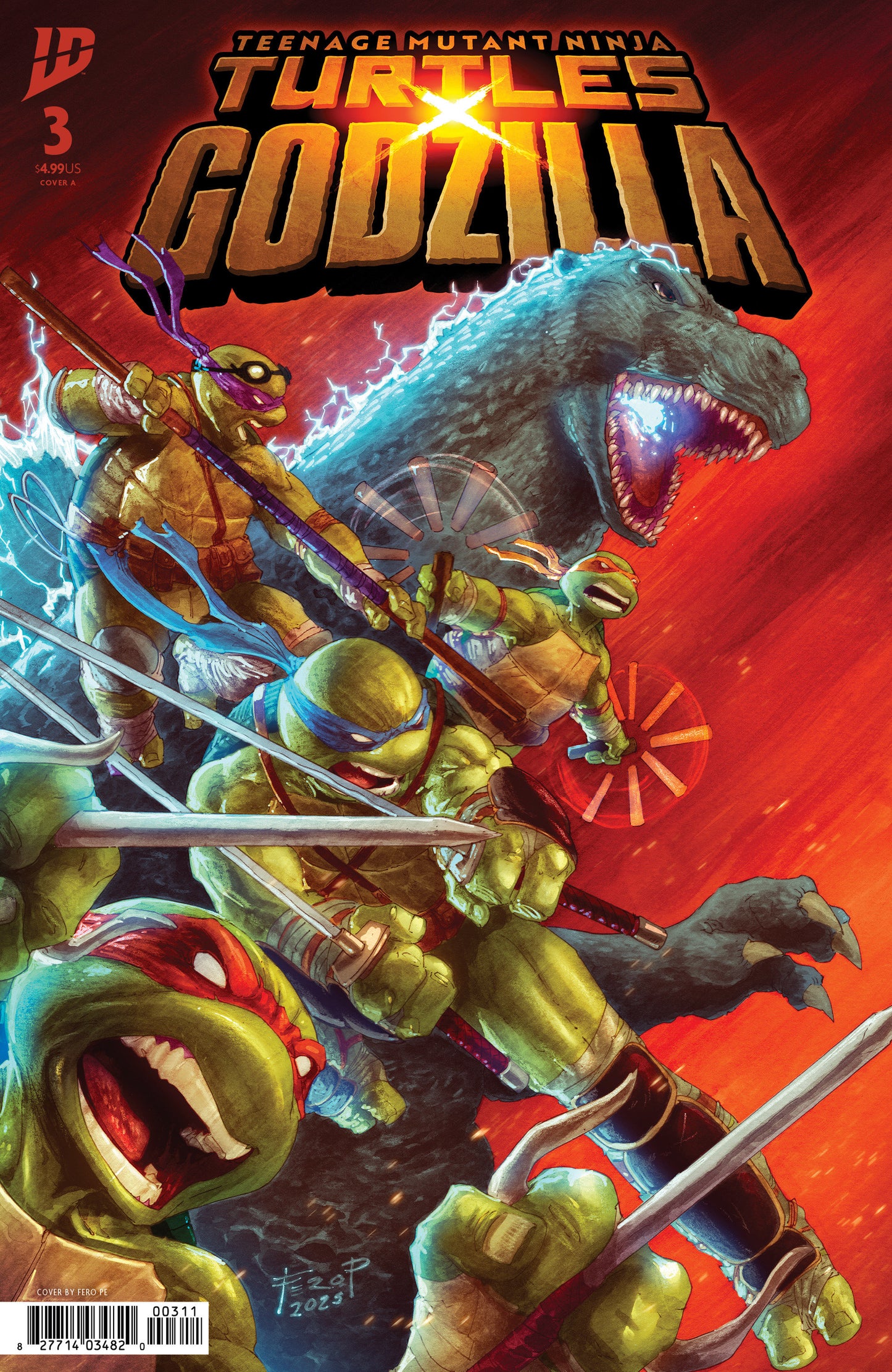 Teenage Mutant Ninja Turtles x Godzilla #3 Cover A (Pe) ISBN: 82771403482000311 - Release Date: 2/4/26