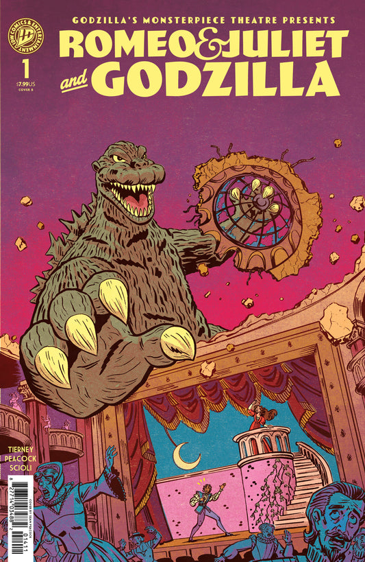 Godzilla’s Monsterpiece Theatre Presents: Romeo & Juliet & Godzilla Variant B (Peacock) ISBN: 82771403519300121 - FOC DATE: 3/2/26  - Release Date: 4/8/26