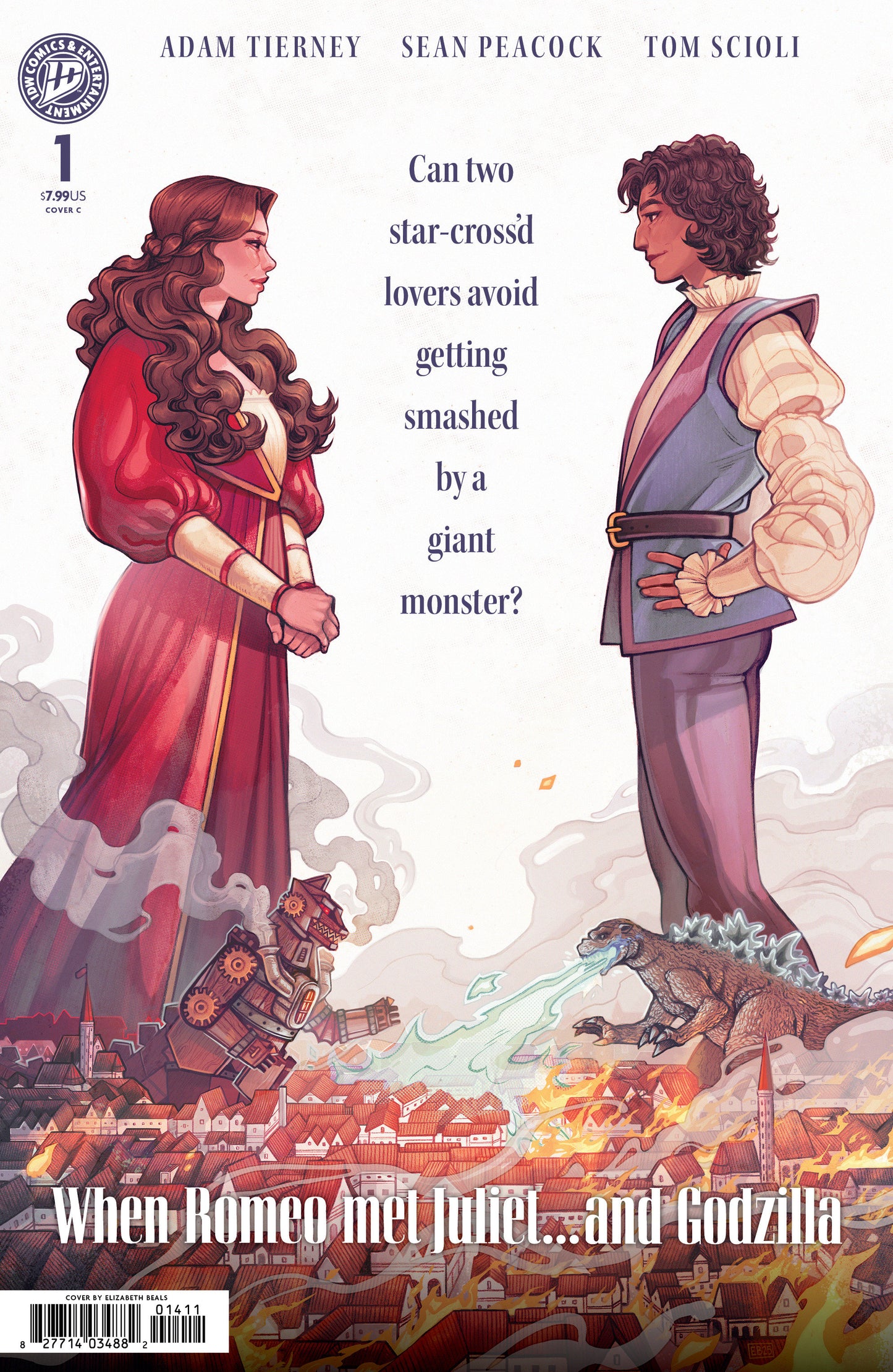 Godzillas Monsterpiece Theatre Presents: Romeo & Juliet & Godzilla Variant C (Beals Movie Homage Cover) ISBN: 82771403519300141 - FOC DATE: 3/2/26  - Release Date: 4/8/26
