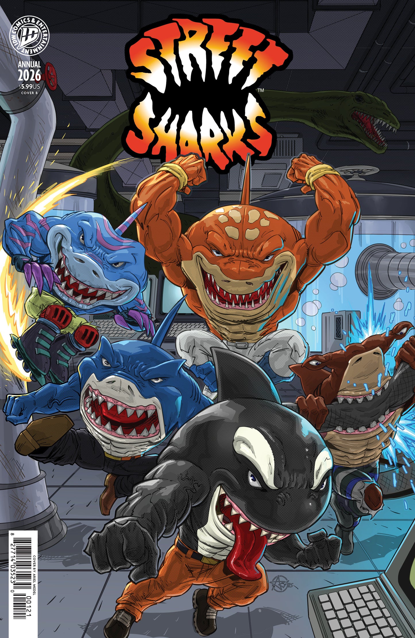 Street Sharks: Annual 2026 Variant B (Medel) ISBN: 82771403523000121 - FOC DATE: 3/22/26  - Release Date: 4/29/26