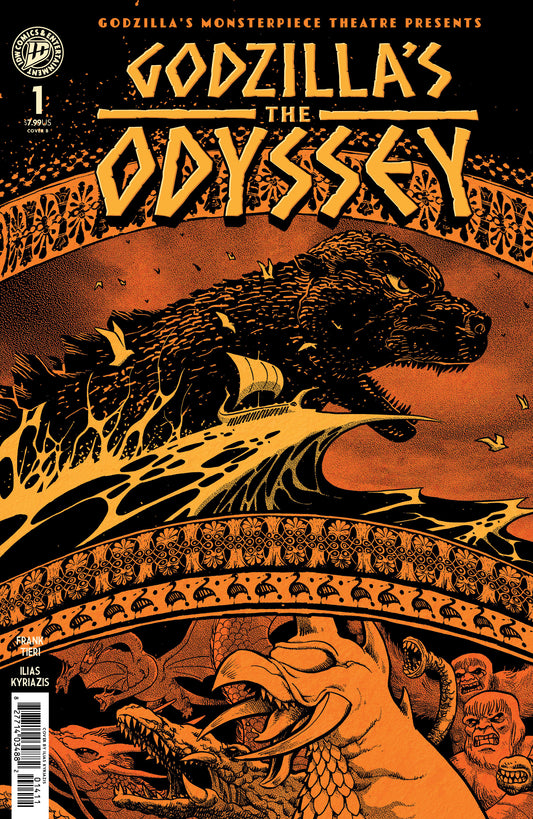 Godzilla’s Monsterpiece Theatre Presents: Godzilla’s The Odyssey Variant B (Kyriazis) ISBN: 82771403535300121 - FOC DATE: 5/3/26  - Release Date: 6/10/26