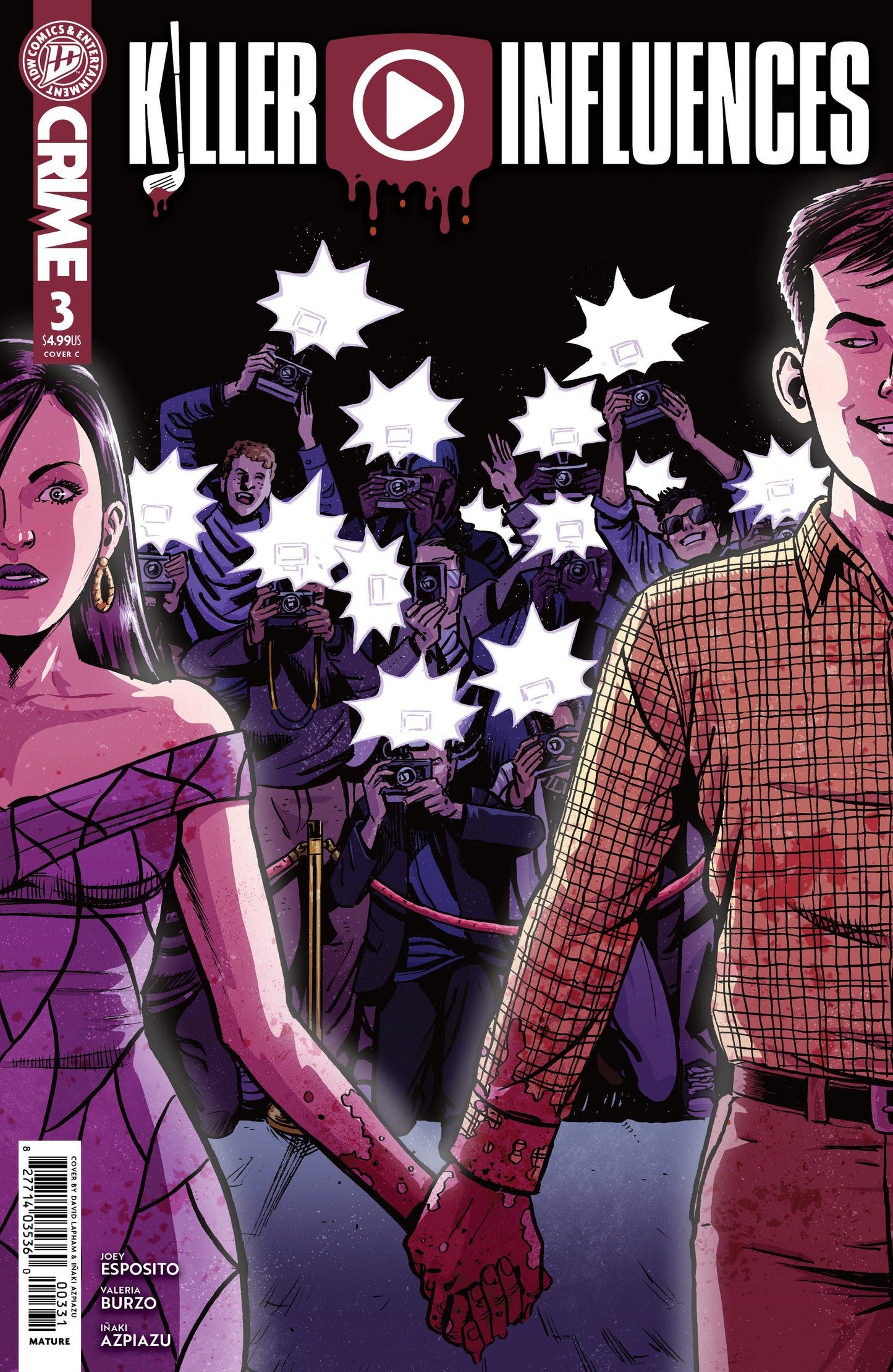 Killer Influences #3 Variant C (Lapham) ISBN: 82771403536000331 - FOC DATE: 8/9/26  - Release Date: 9/16/26