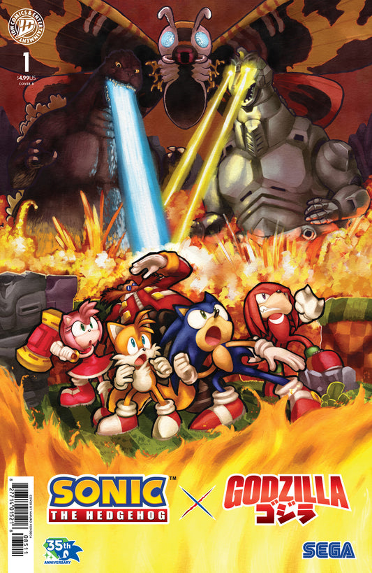 Sonic the Hedgehog x Godzilla #1 Variant B (Fonseca) ISBN: 82771403548300121 - FOC DATE: 6/7/26  - Release Date: 7/15/26