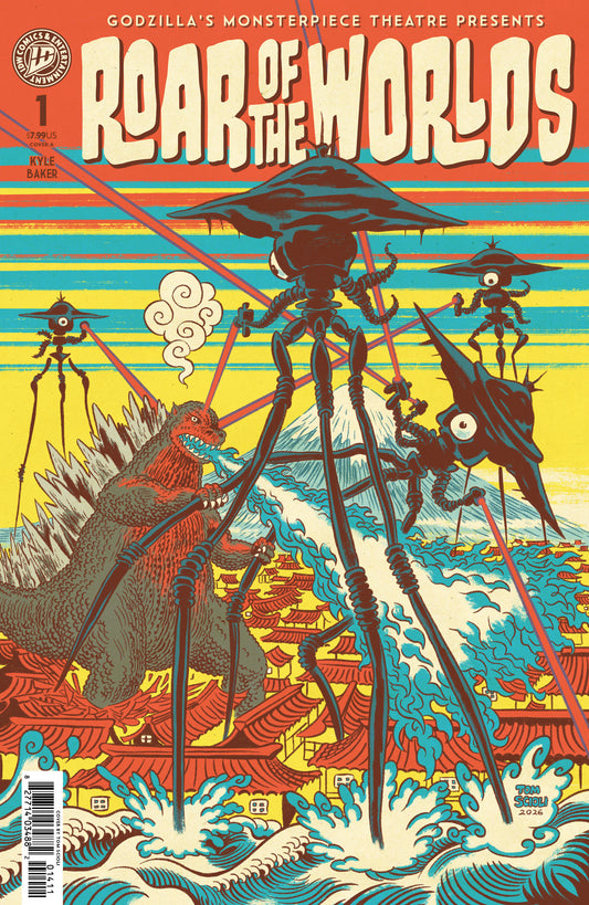 Godzilla's Monsterpiece Theatre Presents: Roar of the Worlds Cover A (Scioli) ISBN: 82771403576600111 - FOC DATE: 7/5/26  - Release Date: 8/12/26