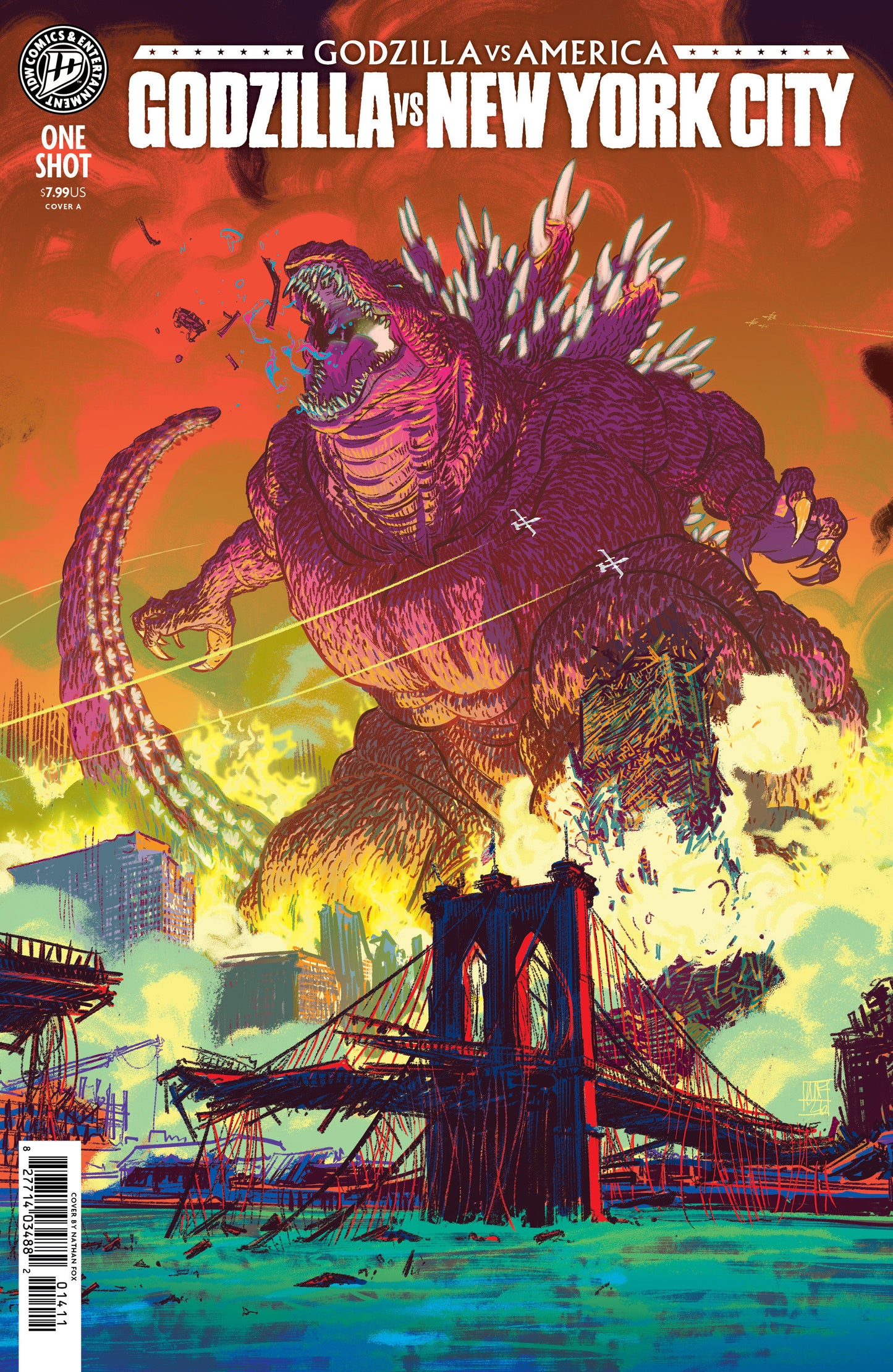 Godzilla Vs. America: New York City Cover A (Fox) ISBN: 82771403586500111 - FOC DATE: 8/16/26  - Release Date: 9/23/26