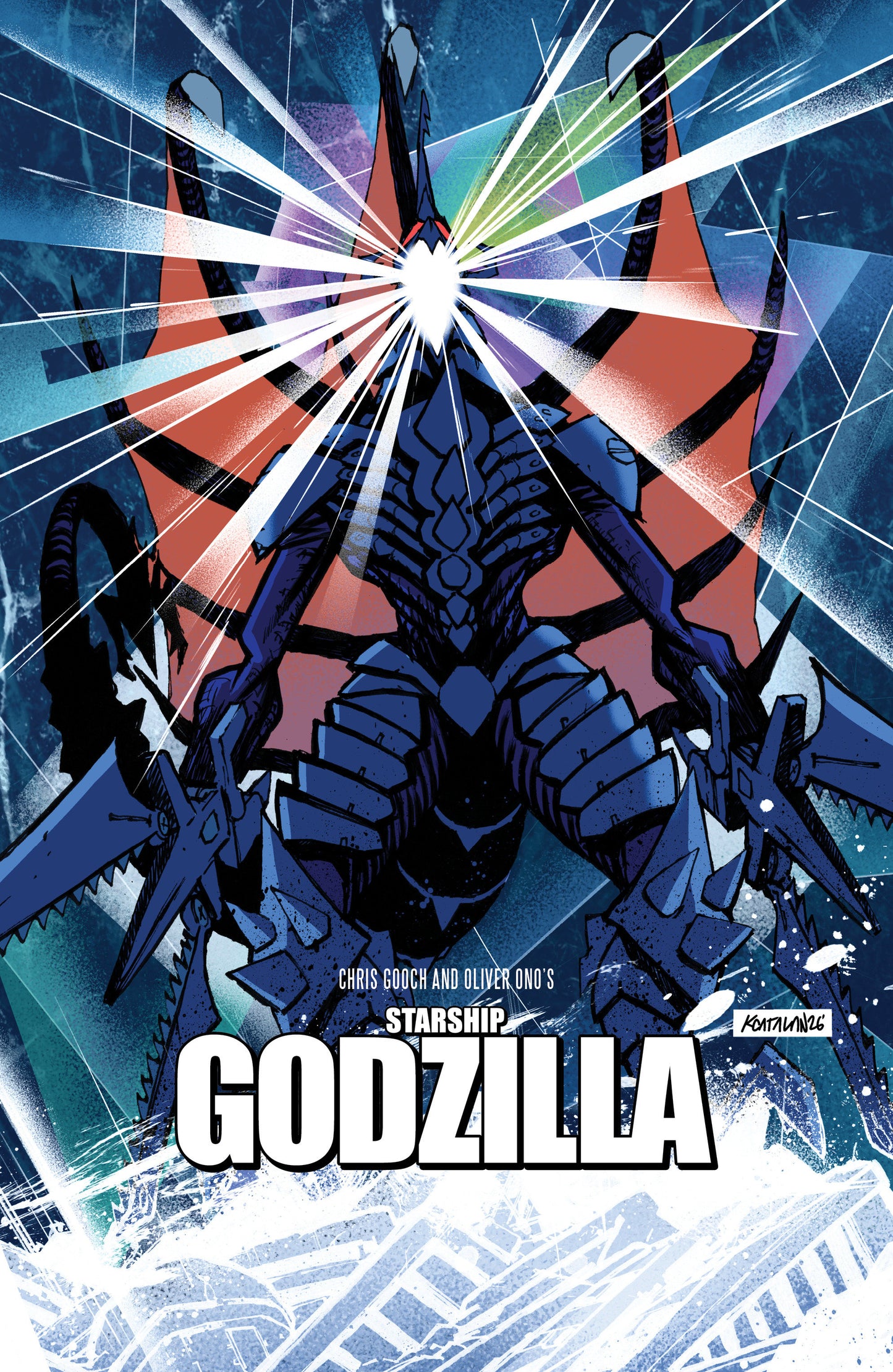 Starship Godzilla: Invasion X [Kai-Sei Era] #3 Variant B (Catalan Movie Homage Cover) ISBN: 82771403600800321 - FOC DATE: 10/25/26  - Release Date: 12/9/26