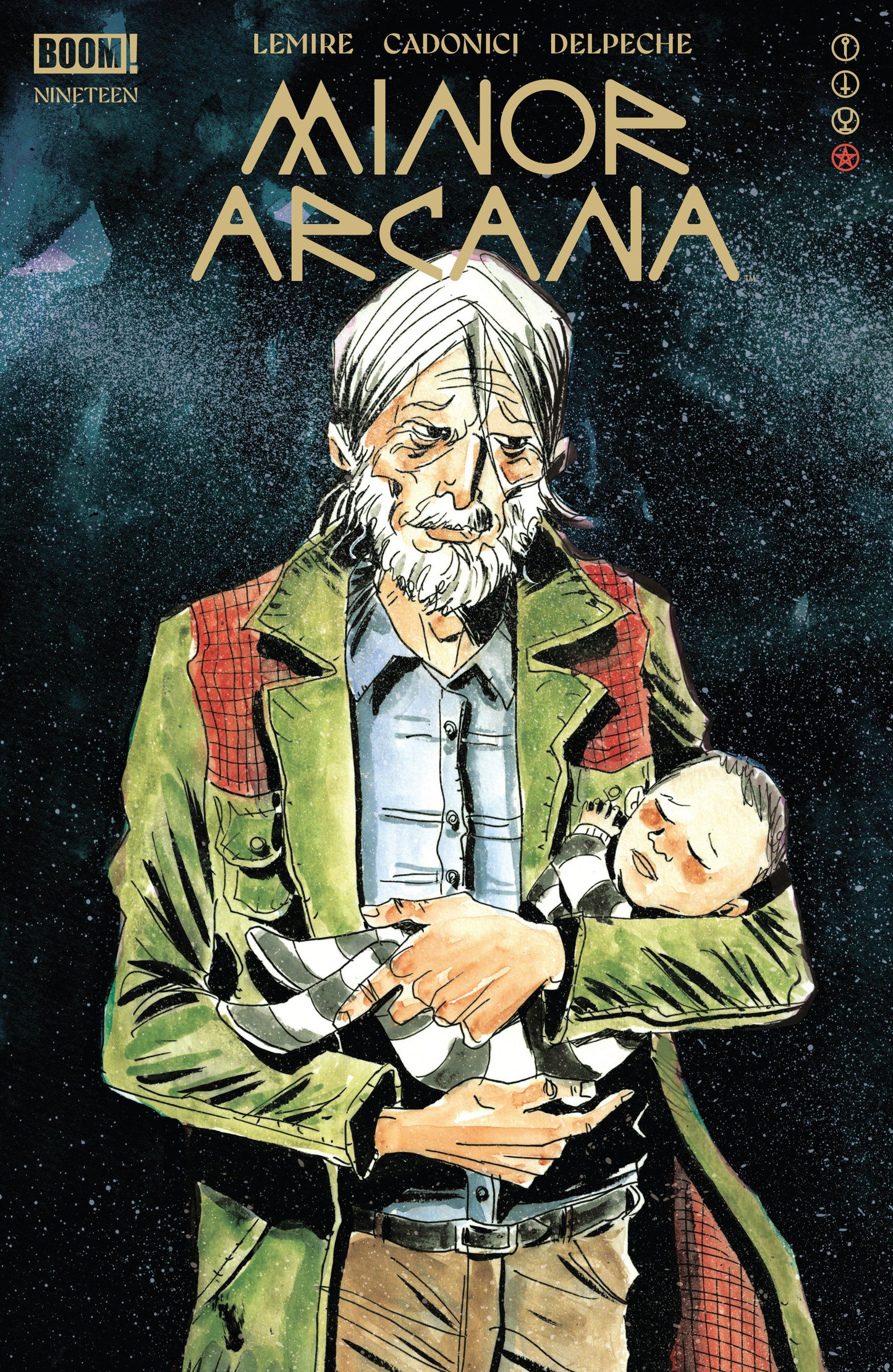 Minor Arcana #19 A Main (Dressed, Lemire) ISBN: 84428401135819011 - FOC DATE: 8/30/26  - Release Date: 10/7/26