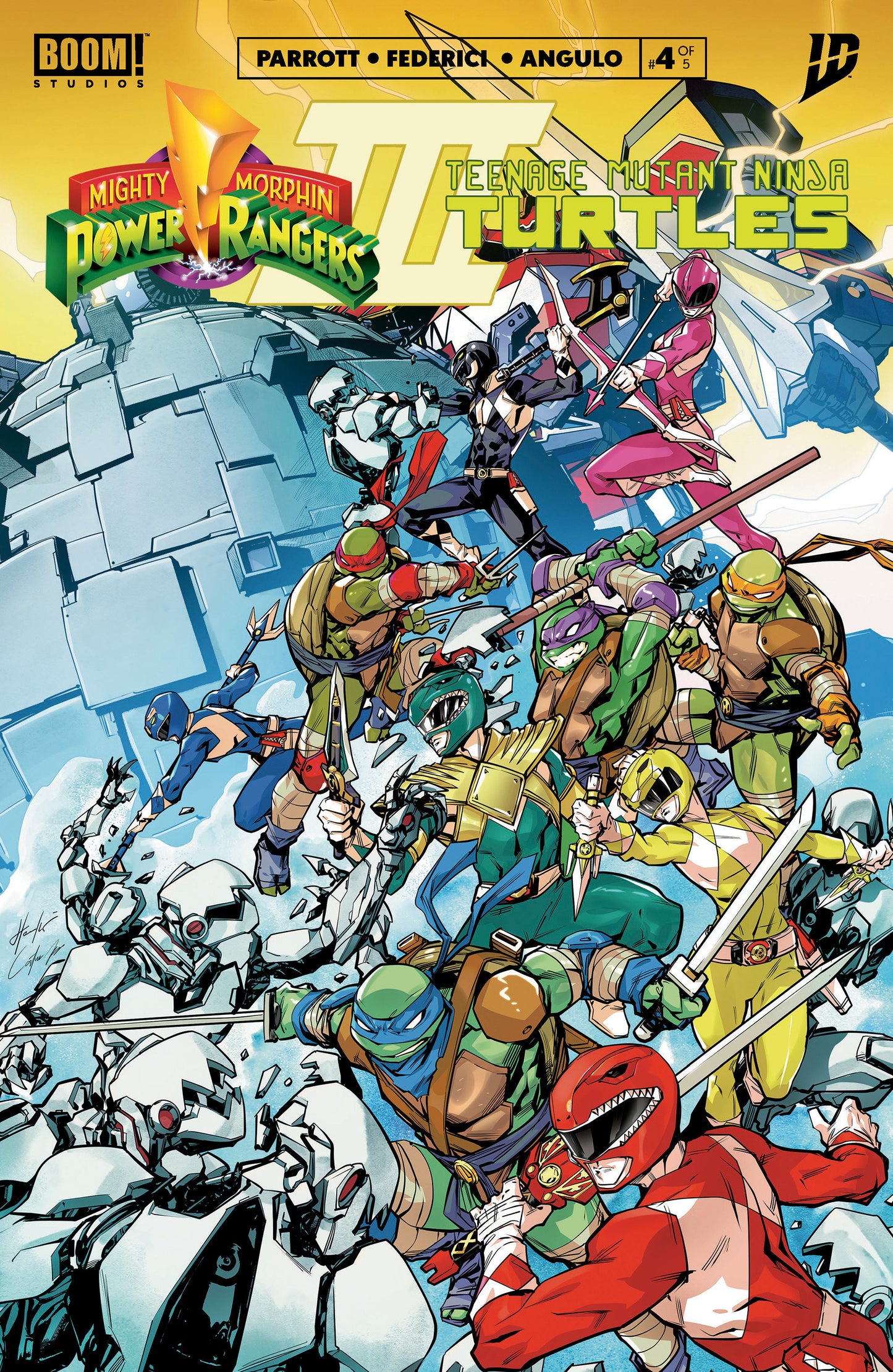 Mighty Morphin Power Rangers/Teenage Mutant Ninja Turtles III #4 B Variant (Dressed, Prasetya) ISBN: 84428401272004021 - Release Date: 1/21/26