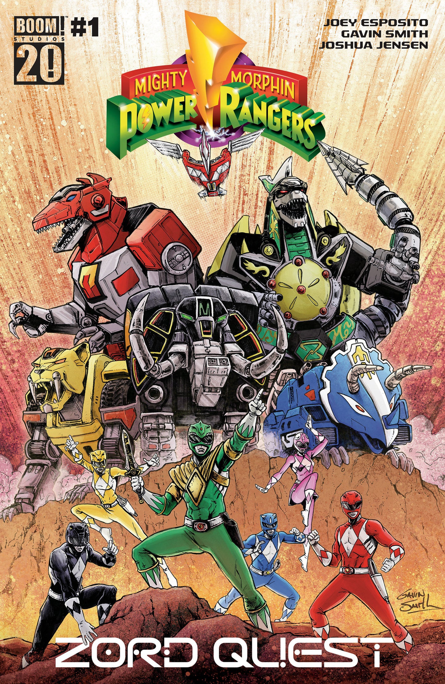 Mighty Morphin Power Rangers: Zord Quest #1 A Main (Dressed, Smith) ISBN: 84428401294201011 - Release Date: 12/31/25