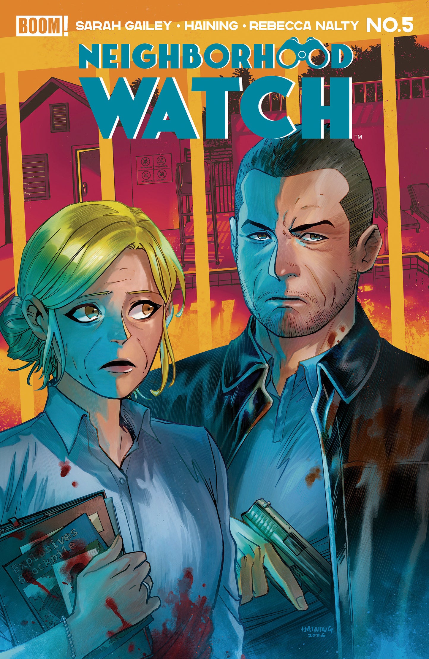 Neighborhood Watch #5 A Main (Dressed, Haining) ISBN: 84428401319205011 - FOC DATE: 8/2/26  - Release Date: 9/9/26