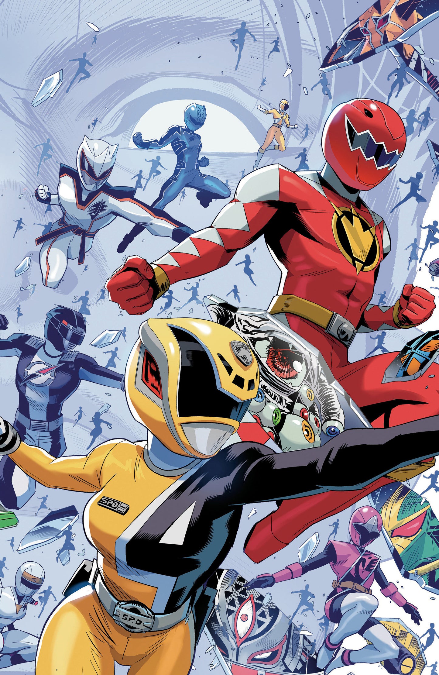 Power Rangers Unlimited #3 C Every Ranger Ever Card Stock Connecting Variant (Full Art, Zonno) ISBN: 84428401340603031 - FOC DATE: 8/9/26  - Release Date: 9/16/26