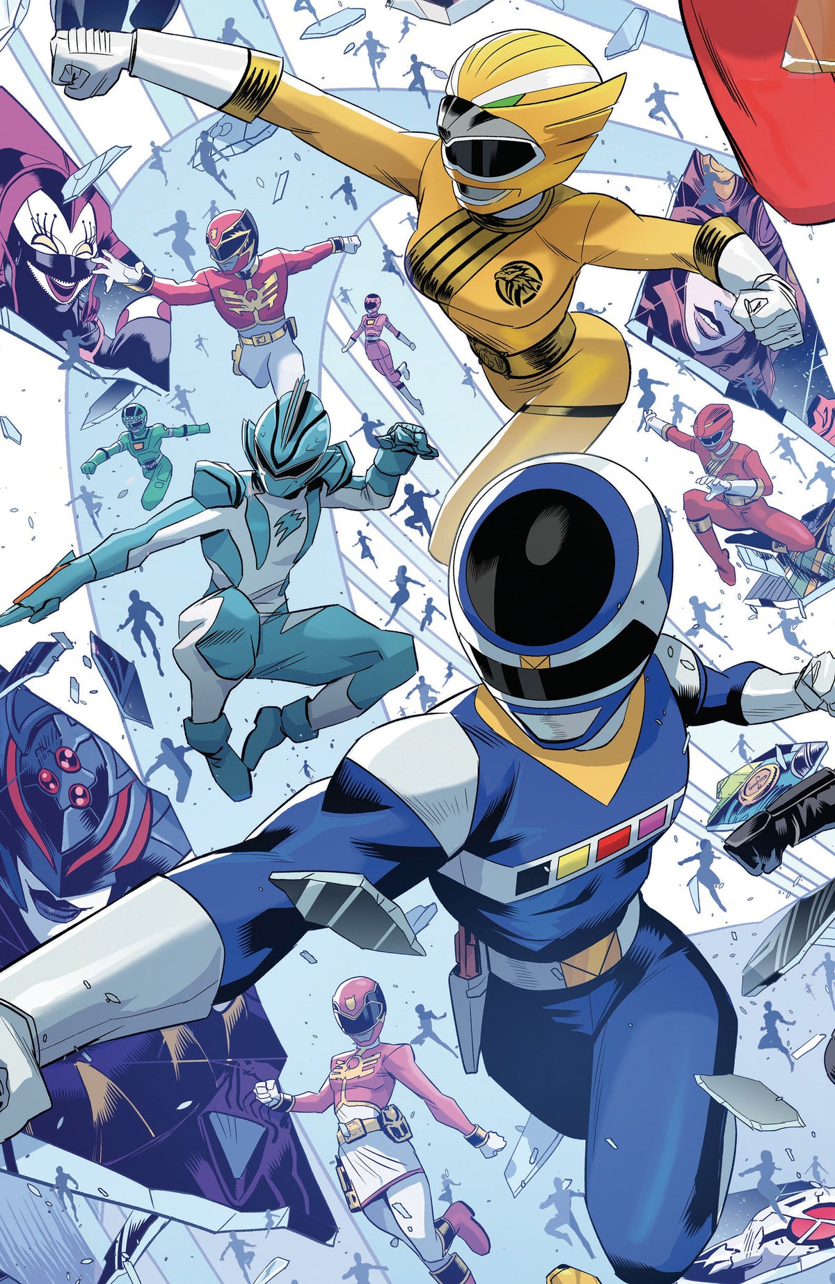 Power Rangers Unlimited #5 C Every Ranger Ever Card Stock Connecting Variant (Full Art, Zonno) ISBN: 84428401340605031 - FOC DATE: 10/4/26  - Release Date: 11/11/26