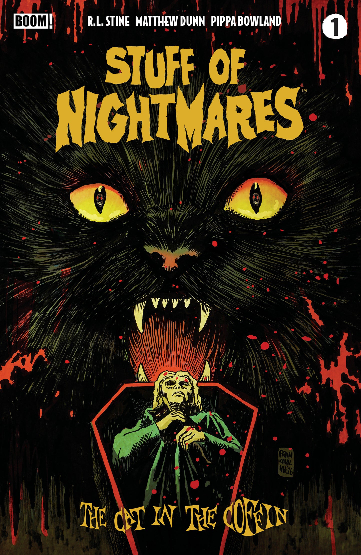 Stuff of Nightmares: The Cat in the Coffin #1 A Main (Dressed, Francavilla) ISBN: 84428401344401011 - FOC DATE: 7/12/26  - Release Date: 8/19/26