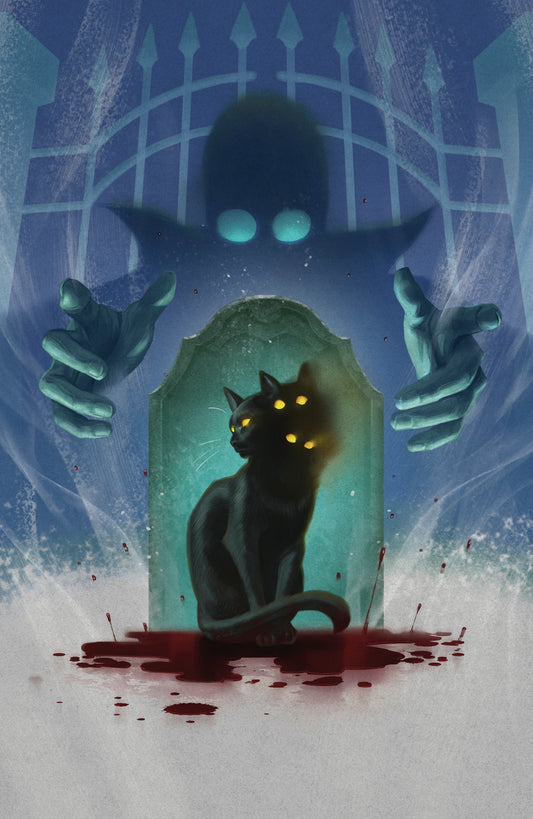 Stuff of Nightmares: The Cat in the Coffin #1 E Glow in the Dark Variant (Full Art, Glow in the Dark, Murakami) ISBN: 84428401344401051 - FOC DATE: 7/12/26  - Release Date: 8/26/26