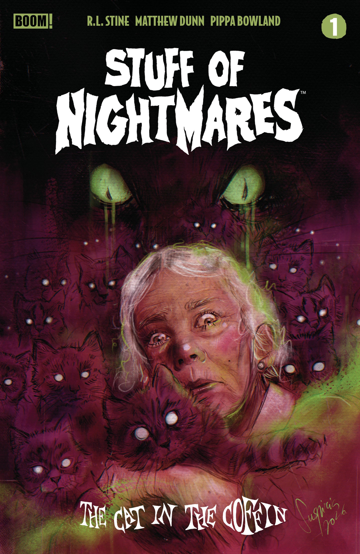 Stuff of Nightmares: The Cat in the Coffin #1 H FOC Reveal Variant (Dressed, Vilchez) ISBN: 84428401344401081 - FOC DATE: 7/12/26  - Release Date: 8/26/26