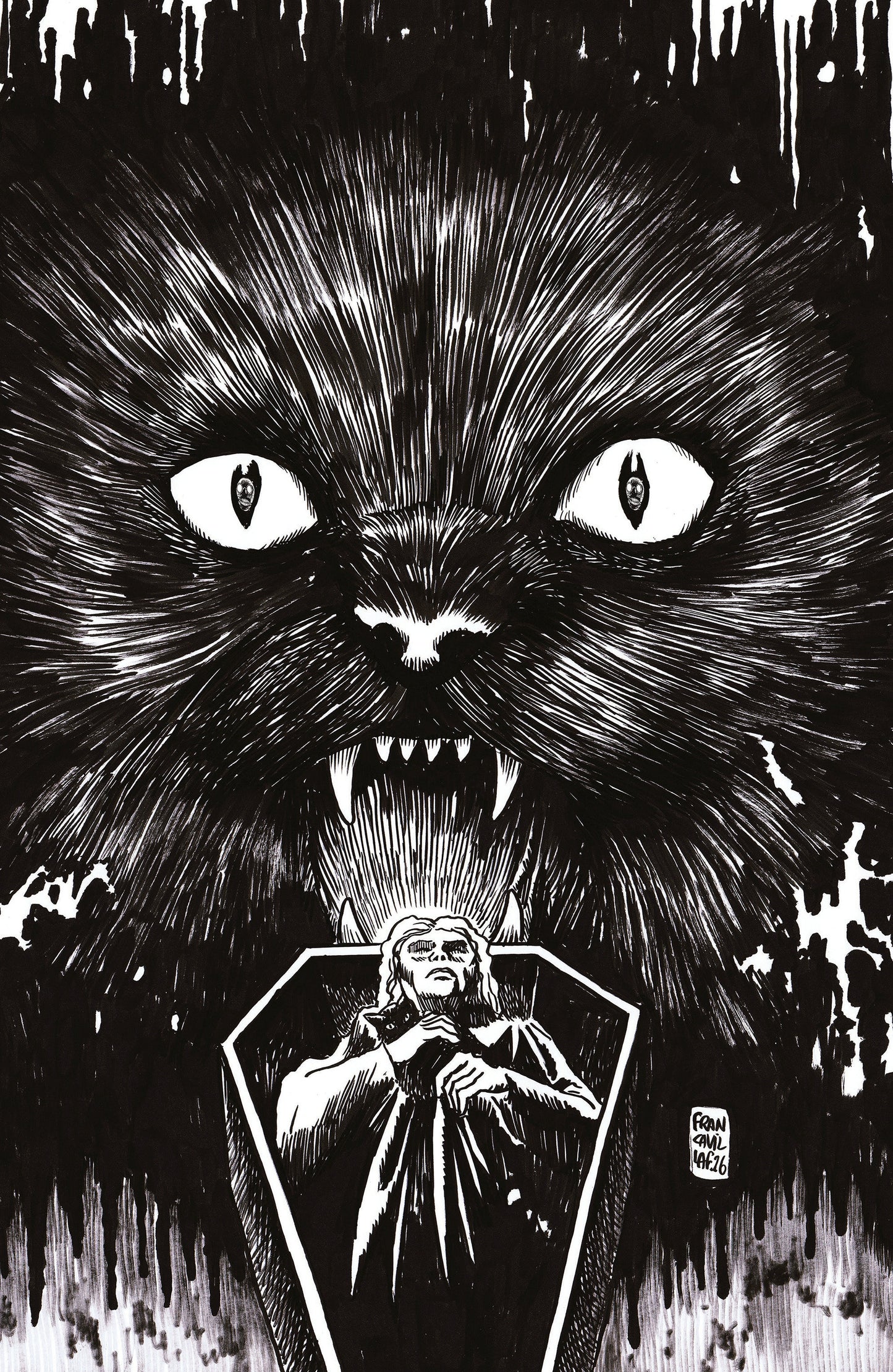 Stuff of Nightmares: The Cat in the Coffin #1 I Unlimited Variant (Full Art, Francavilla) ISBN: 84428401344401091 - FOC DATE: 7/5/26  - Release Date: 8/19/26