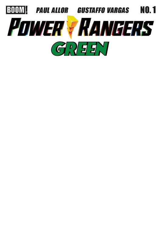 Power Rangers Green #1 D Blank Sketch Variant ISBN: 84428401346801041 - FOC DATE: 6/21/26  - Release Date: 8/5/26