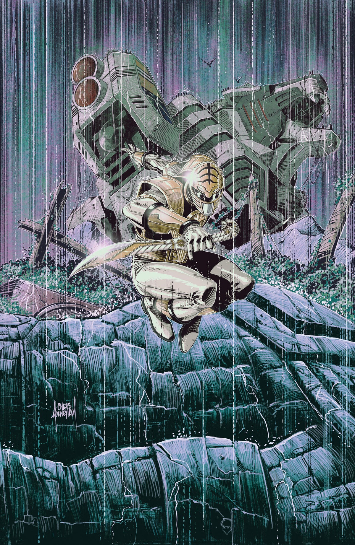 Power Rangers Green #4 C Tommy Oliver Card Stock Connecting Variant (Full Art, Mooneyham) ISBN: 84428401346804031 - FOC DATE: 10/11/26  - Release Date: 11/18/26