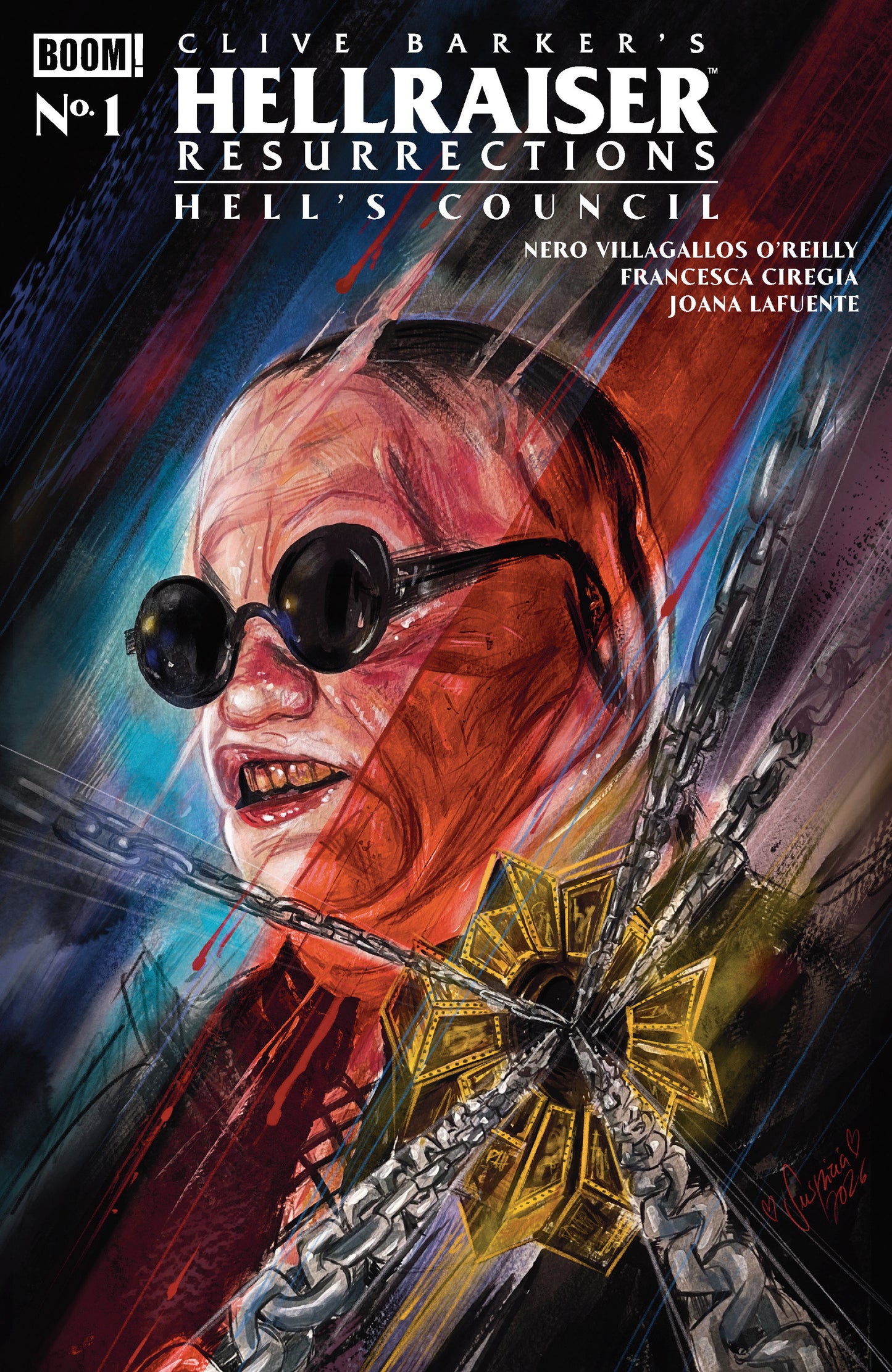 Hellraiser: Resurrections - Hell's Council #1 A Main (Dressed, Vilchez) ISBN: 84428401364204011 - FOC DATE: 8/16/26  - Release Date: 9/23/26