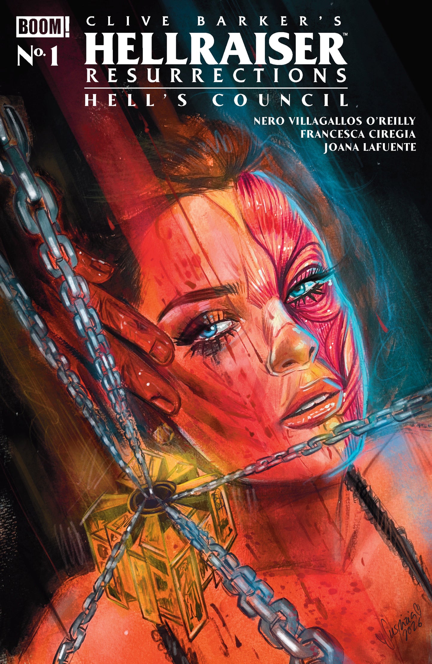 Hellraiser: Resurrections - Hell's Council #1 G FOC Reveal Variant (Dressed, Vilchez) ISBN: 84428401364204071 - FOC DATE: 8/16/26  - Release Date: 9/23/26