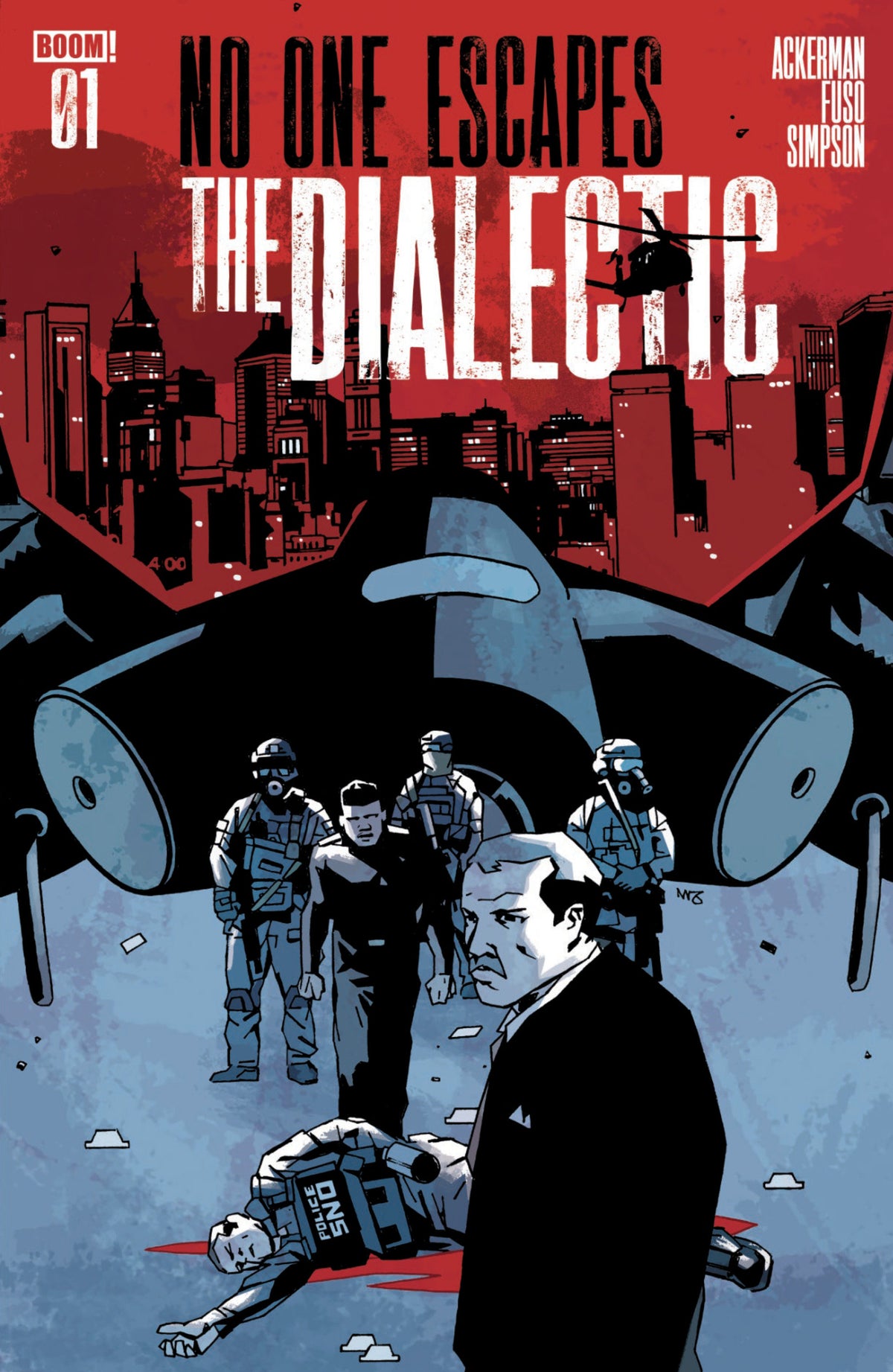No One Escapes the Dialectic #1 A Main (Dressed, Fuso) ISBN: 84428401385701011 - FOC DATE: 9/20/26  - Release Date: 11/4/26