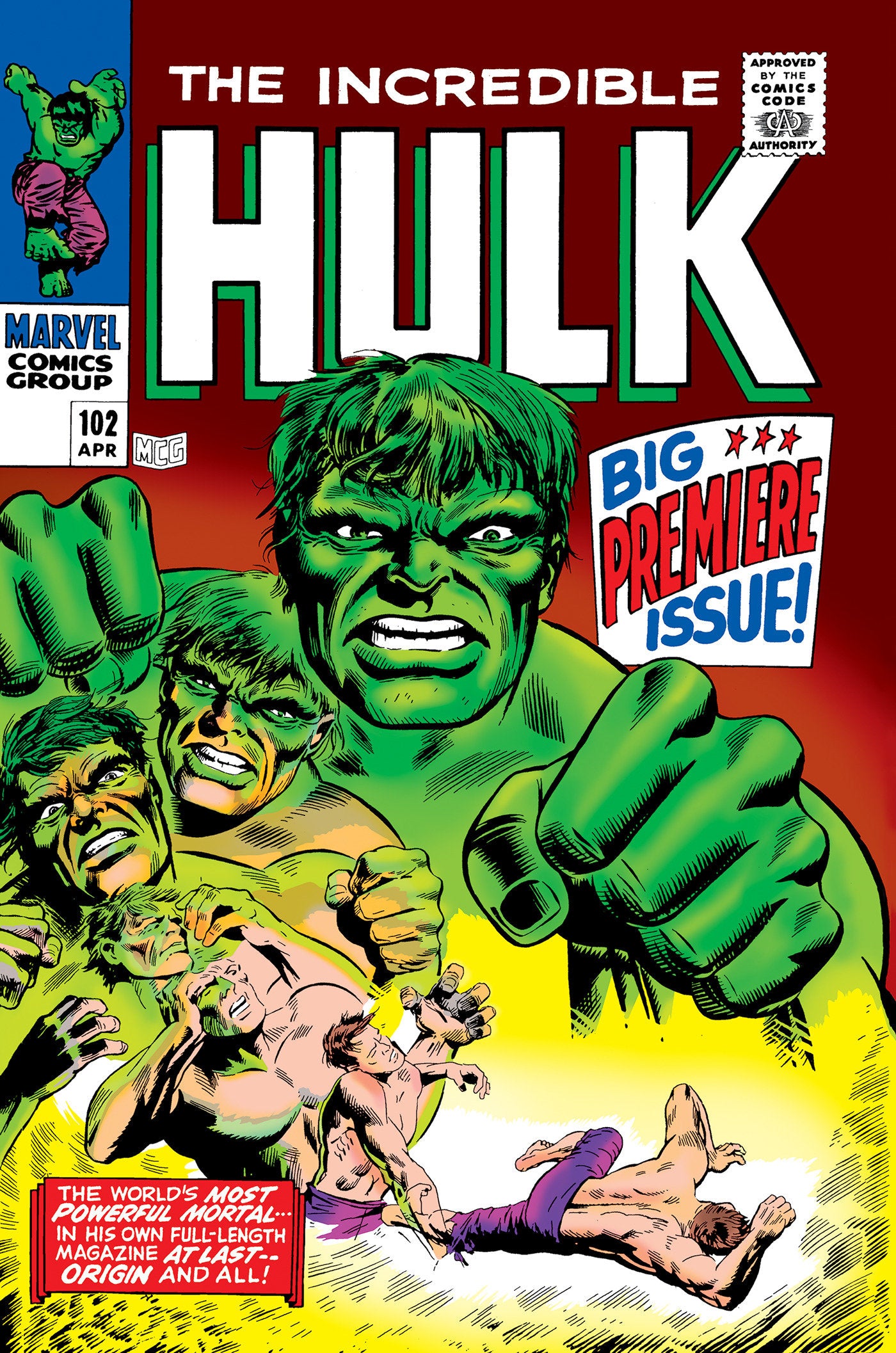 MIGHTY MARVEL MASTERWORKS: THE INCREDIBLE HULK VOL. 4 - LET THERE BE BATTLE ORIG INAL COVER [DM ONLY]  - Release Date:  12/17/24