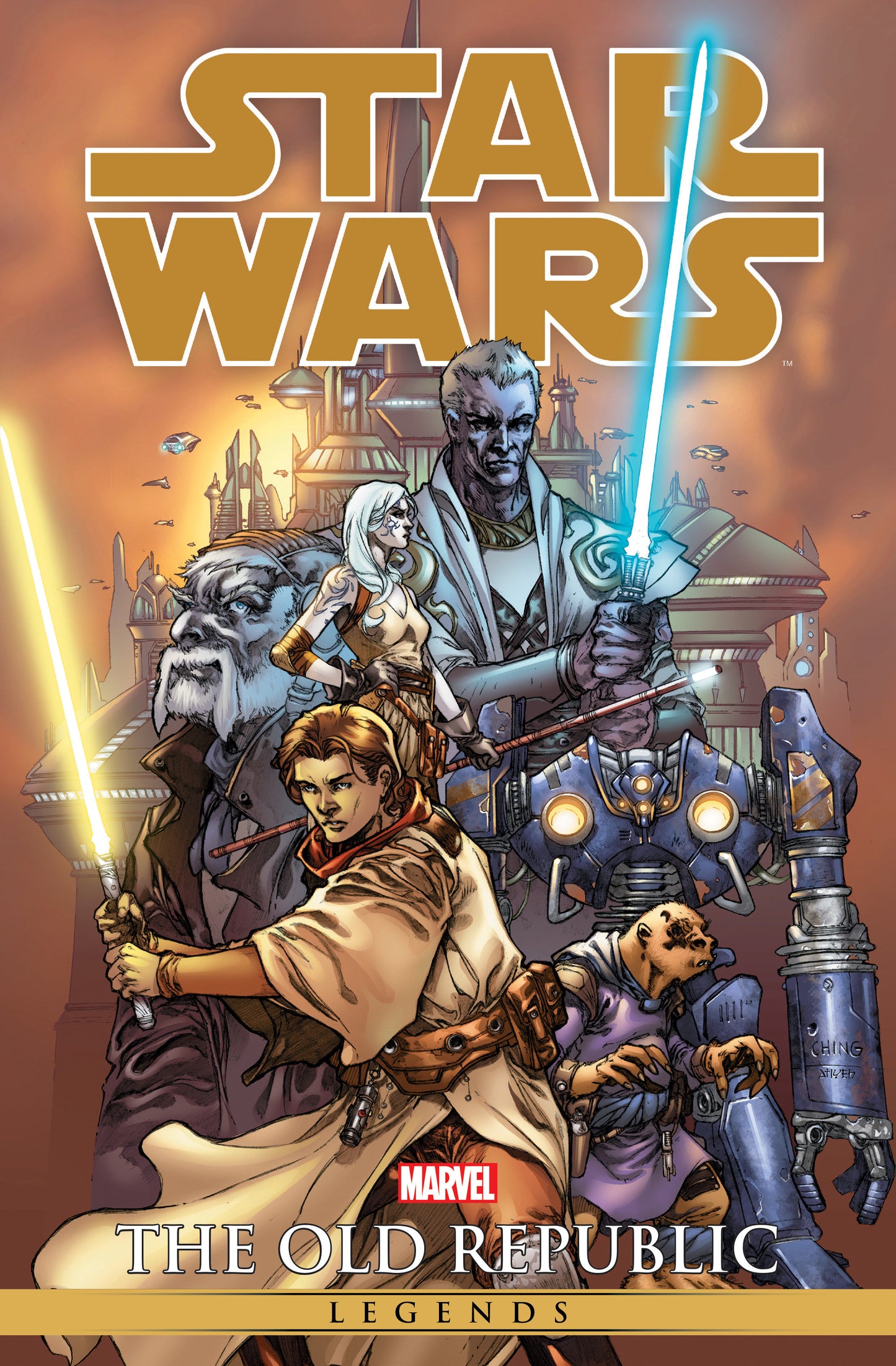 STAR WARS LEGENDS: THE OLD REPUBLIC OMNIBUS VOL. 1 BRIAN CHING COVER [NEW PRINTI NG]  - Release Date:  3/18/25