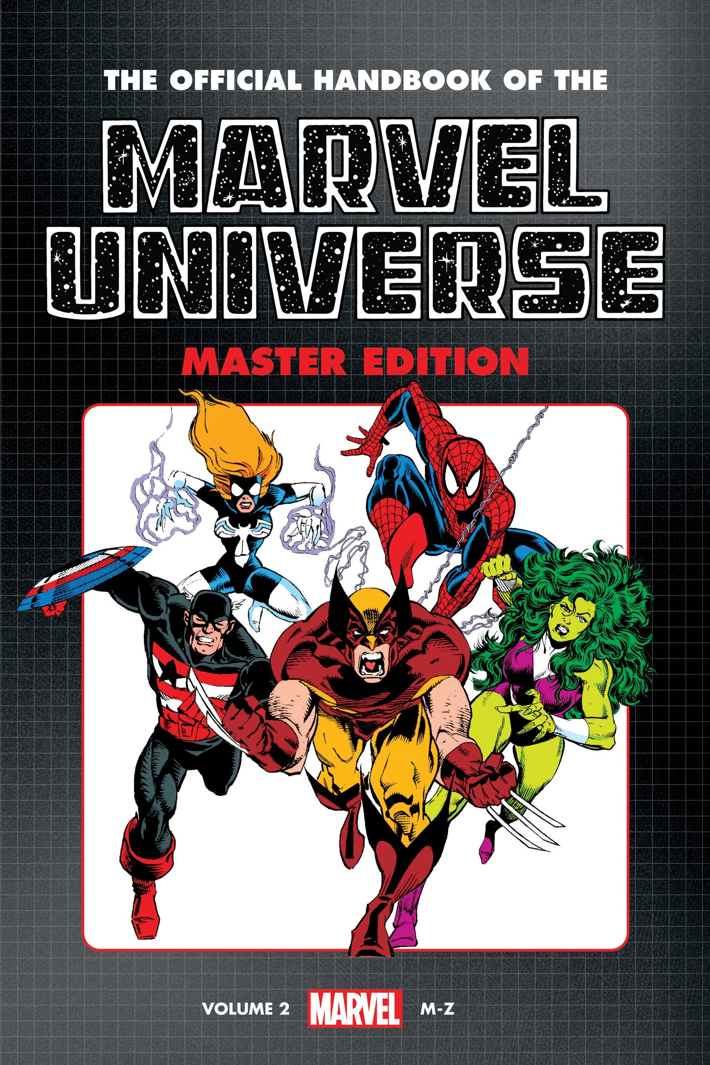 OFFICIAL HANDBOOK OF THE MARVEL UNIVERSE: MASTER EDITION OMNIBUS VOL. 2 HEROES COVER  - Release Date:  03/11/2025